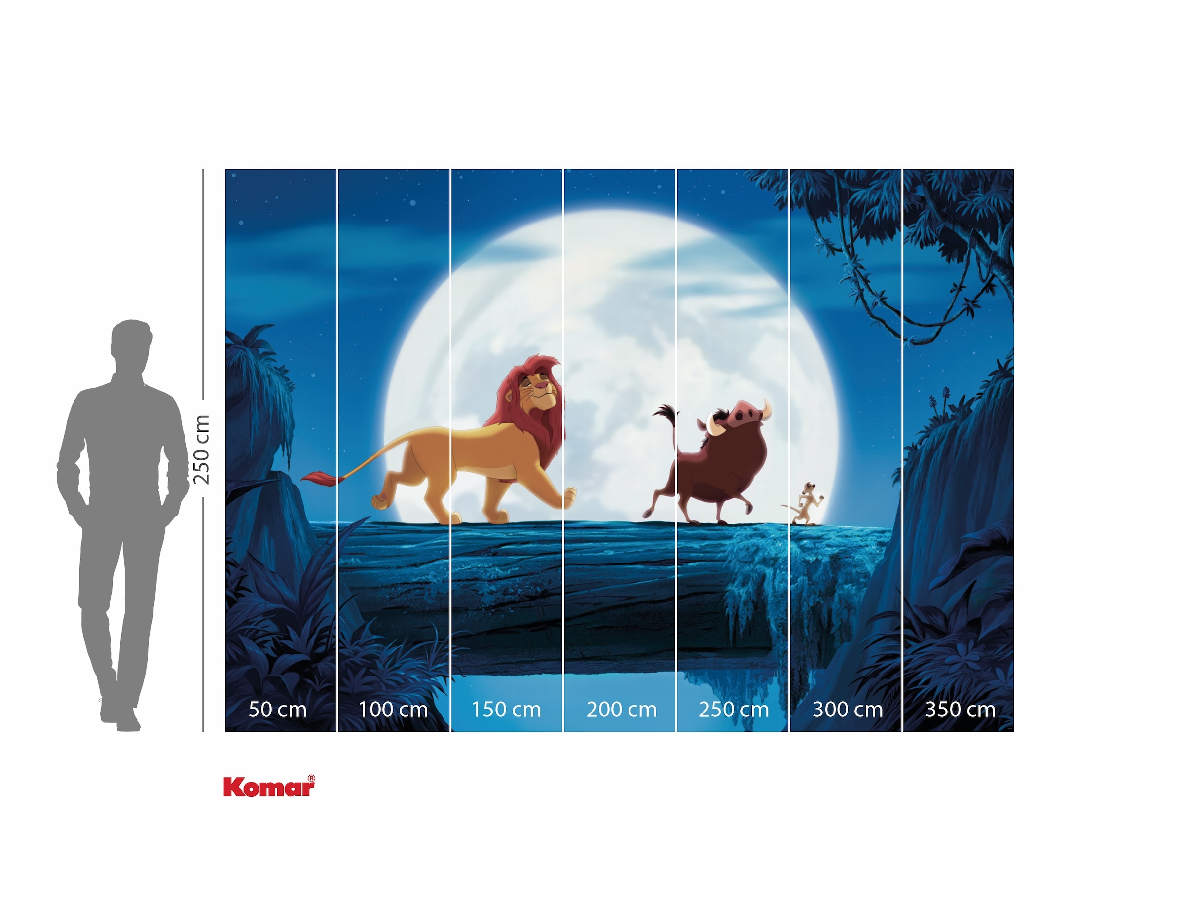 Komar Kindertapete »Disney The Lion King Full Moon Walk«, bedruckt