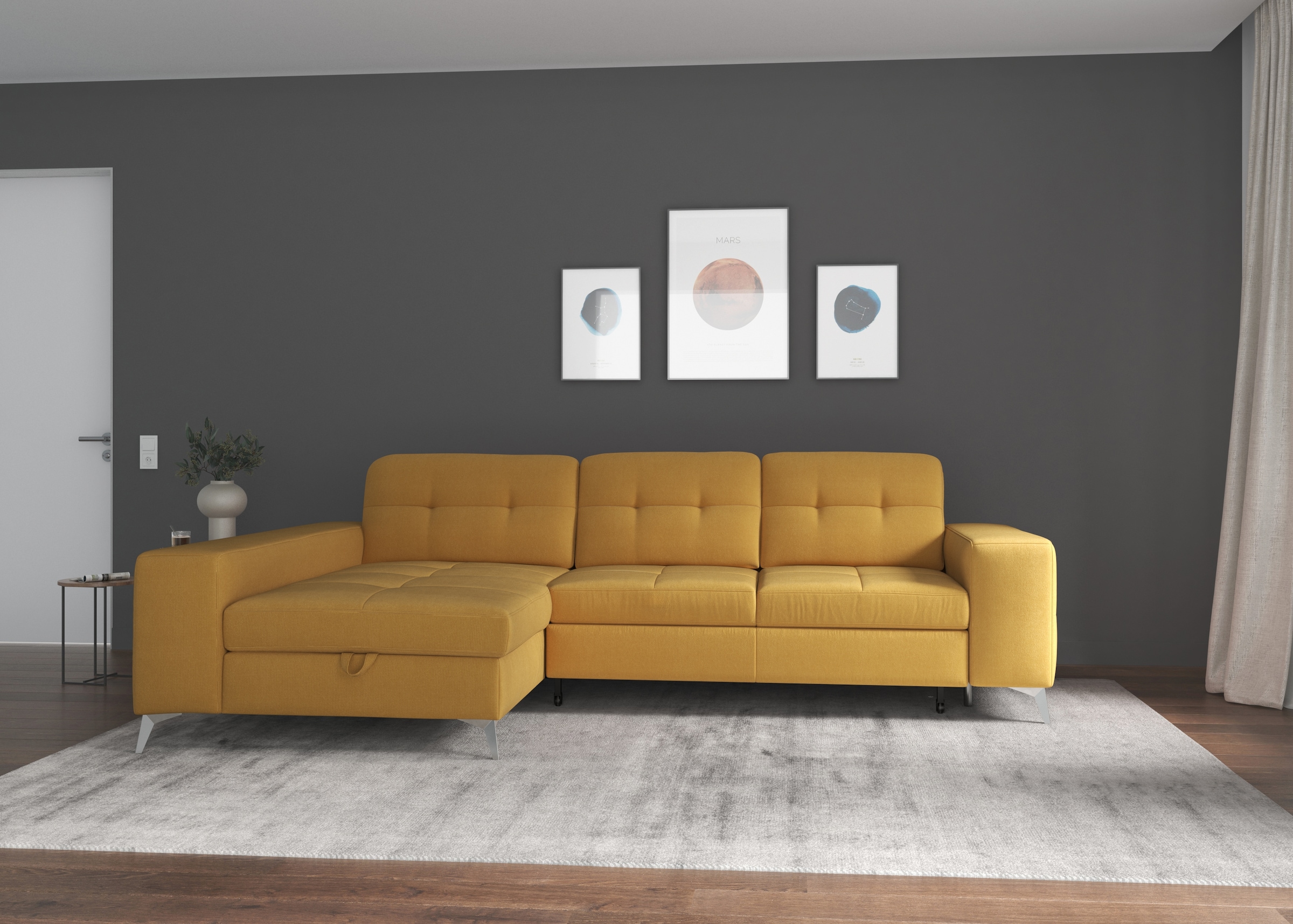 sit&more Ecksofa "Baviene L-Form", inklusive Sitztiefenverstellung und Fede günstig online kaufen