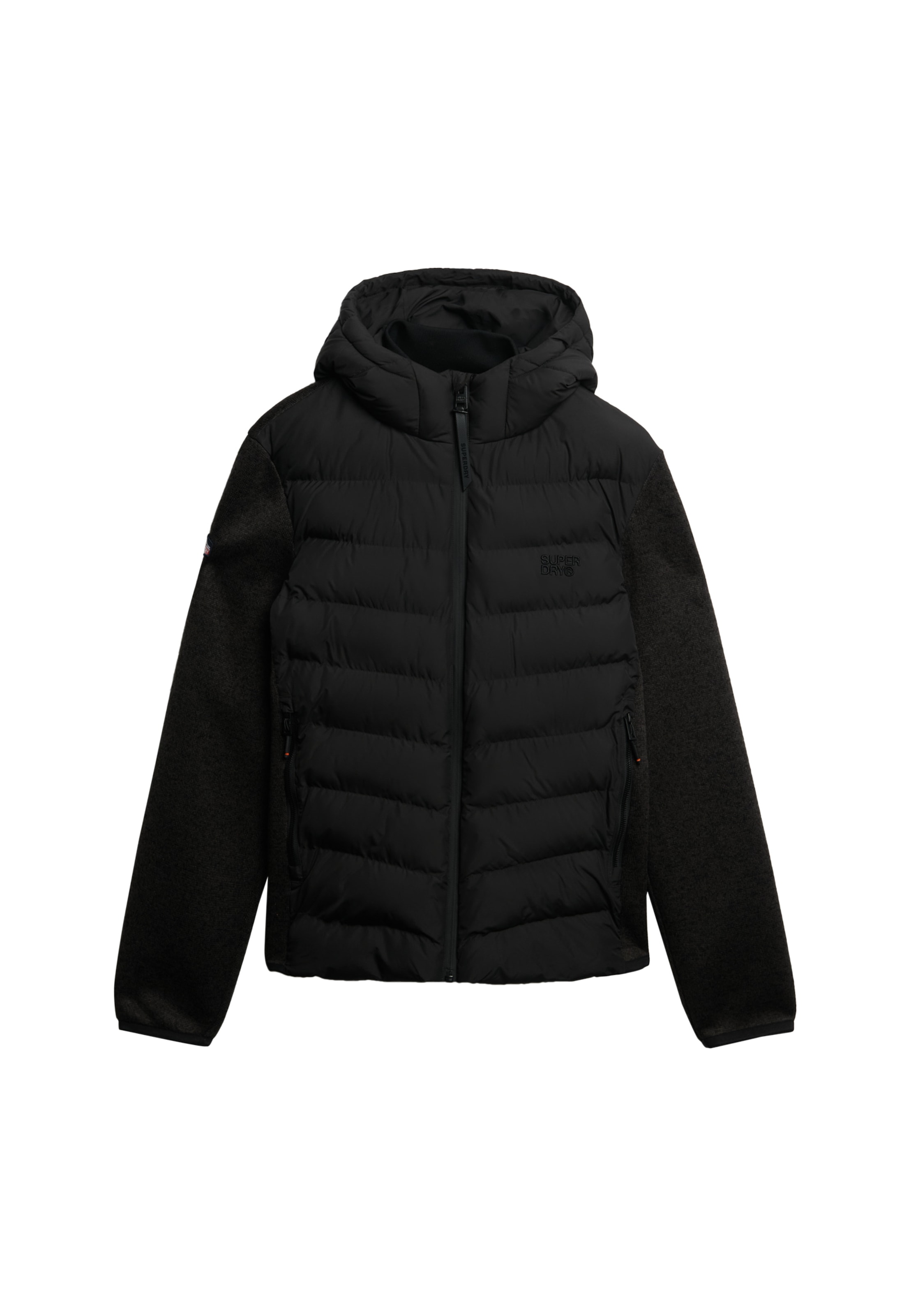 Superdry Steppjacke »HOODED STORM KNIT HYBRID JKT«, mit Kapuze