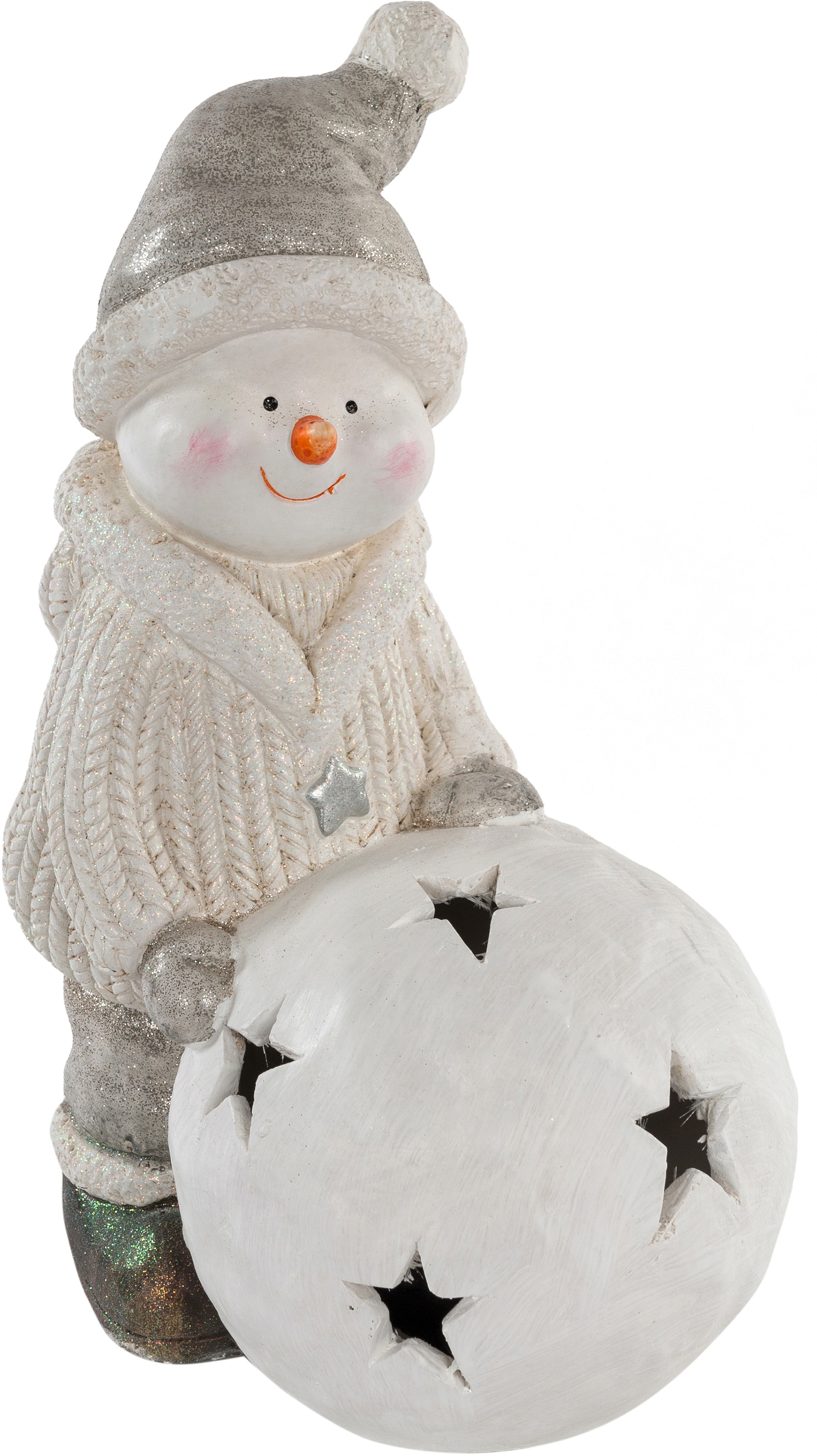 Myflair Möbel & Accessoires Schneemann "Weihnachtsdeko", mit LED Beleuchtung, Höhe ca. 37 cm