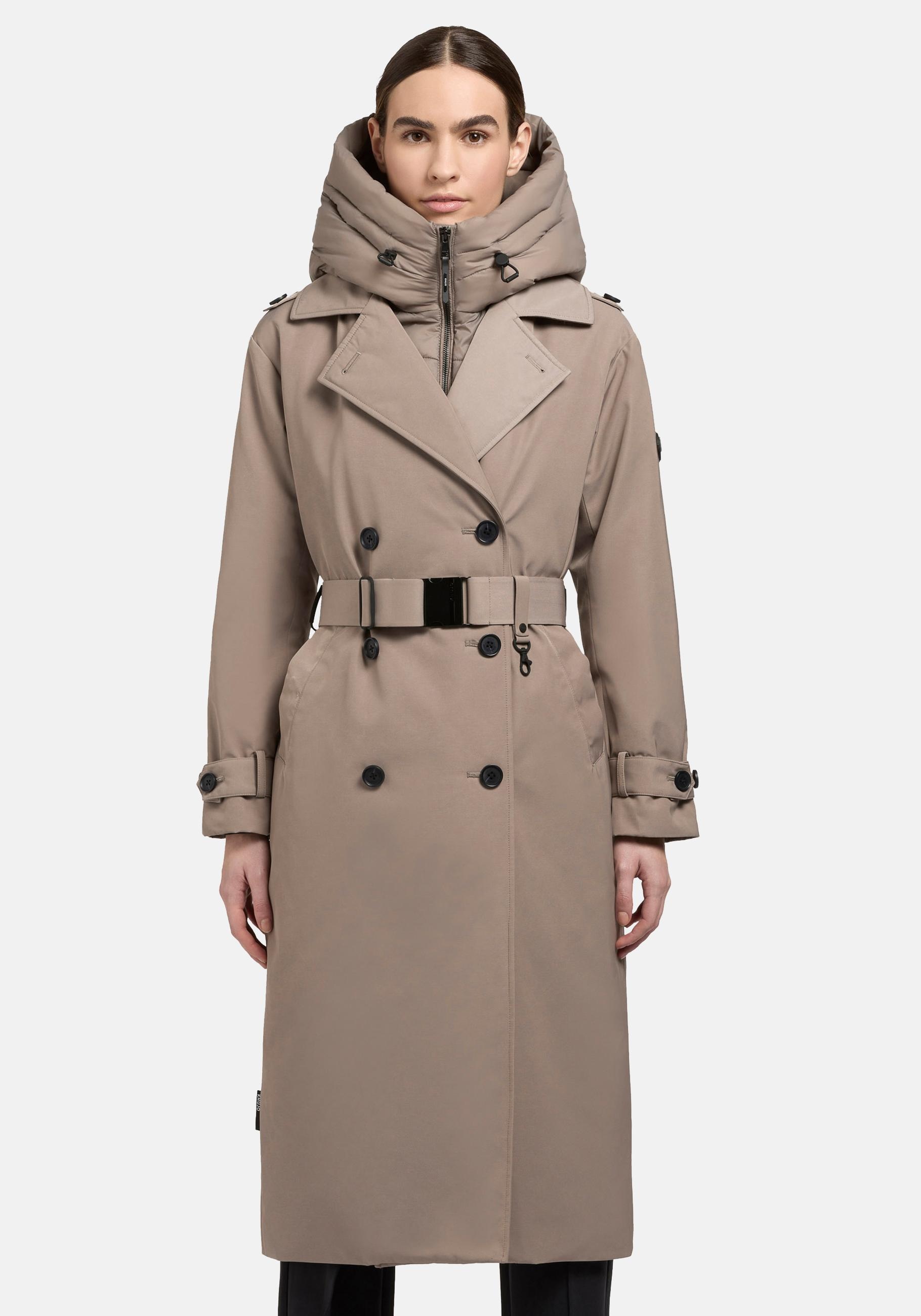 Trenchcoat »Elena-YM«, Warmer Wintermantel mit doppelter Knopfleiste