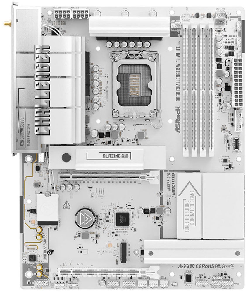 Asrock Mainboard »B860 Challenger WiFi White«