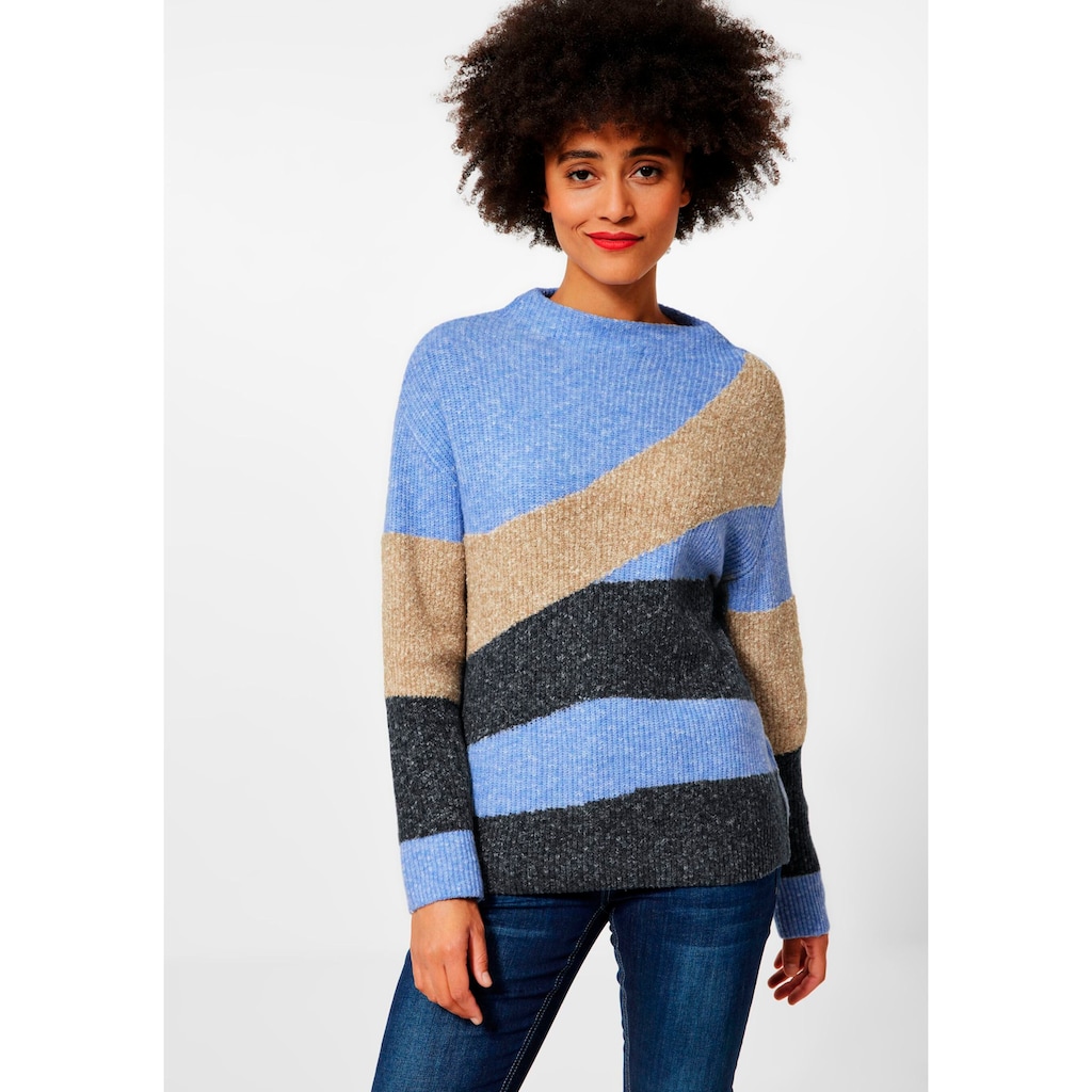 STREET ONE Strickpullover in Melange Optik STREET ONE Strickpullover in Melange Optik