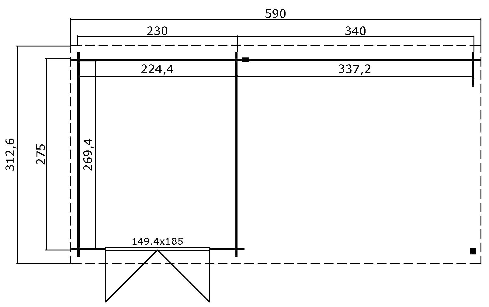 LASITA MAJA Gartenhaus »Ivana«