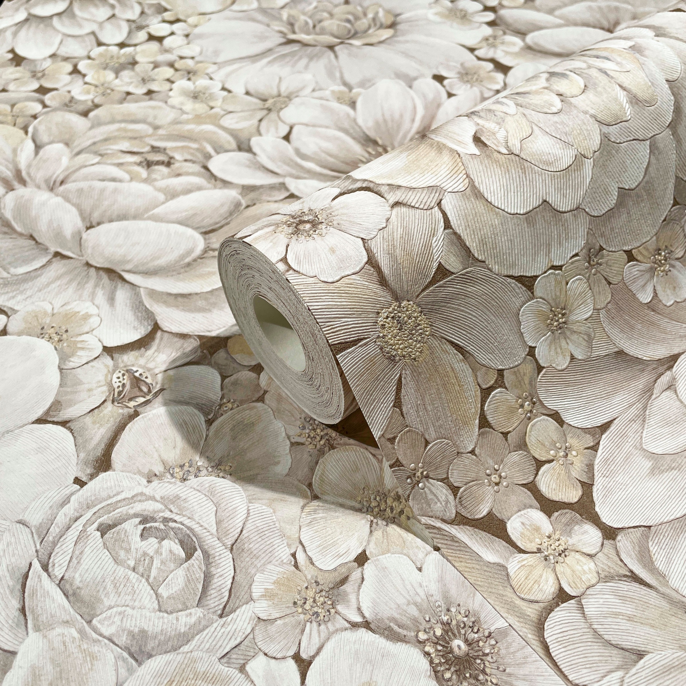 Marburg Vliestapete »Flower«, matt, Blattmotiv moderne Tapete für Wohnzimmer Schlafzimmer Küche