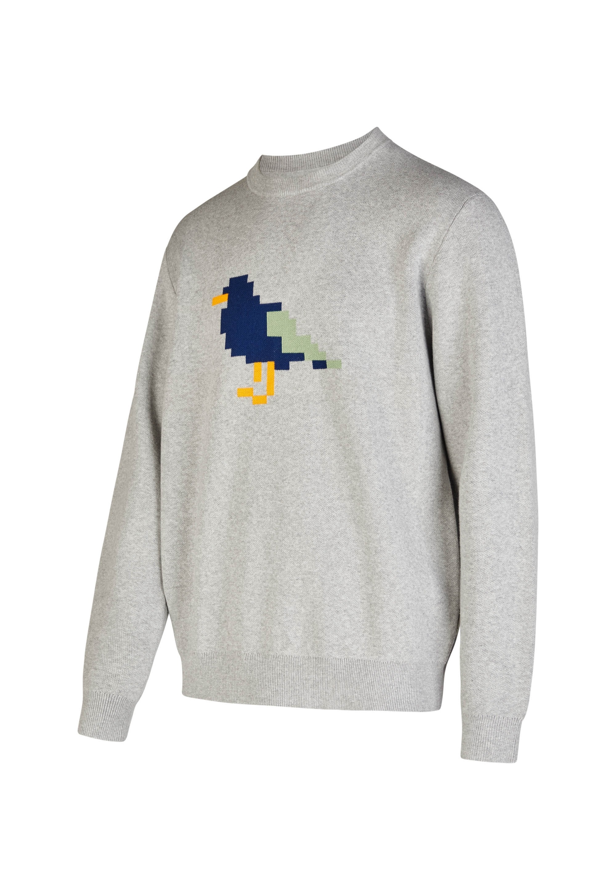 Cleptomanicx Strickpullover mit großem Frontprint