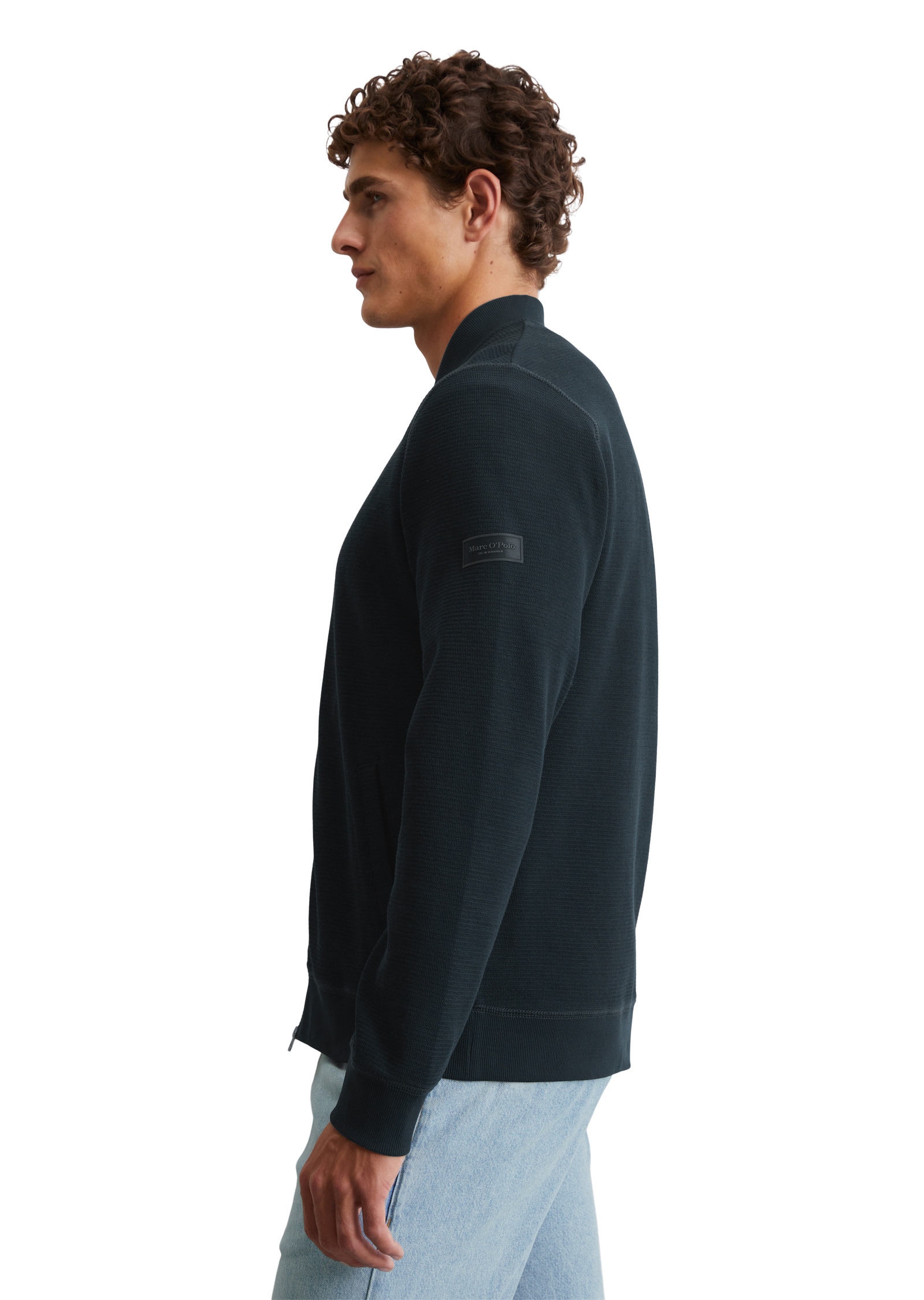 Marc O'Polo Sweatjacke »aus Bio-Baumwolle mit Struktur«