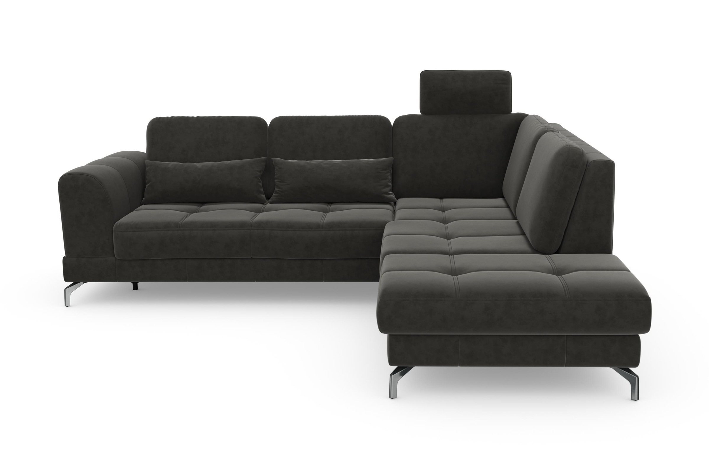 sit&more Ecksofa »Bendigo L-Form«, inklusive Sitztiefenverstellung, Bodenfreiheit 12 cm, in 2 Fußfarben