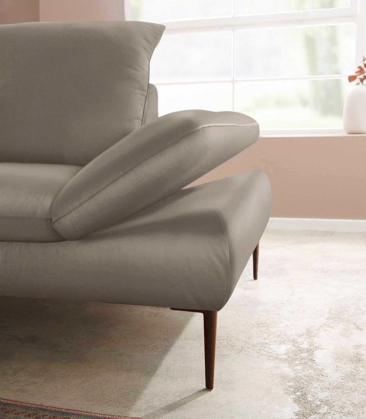 W.SCHILLIG Ecksofa »enjoy&MORE, Designsofa, elegant und bequem, L-Form«, Sitztiefenverstellung, Füße bronze pulverbeschichtet, Breite 294 cm