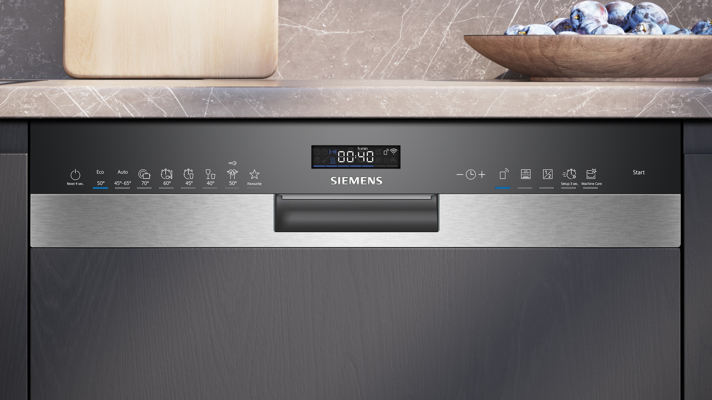 SIEMENS teilintegrierbarer Geschirrspüler iQ500 »SN55ES12CE«, 14 Maßgedecke, Made in Germany