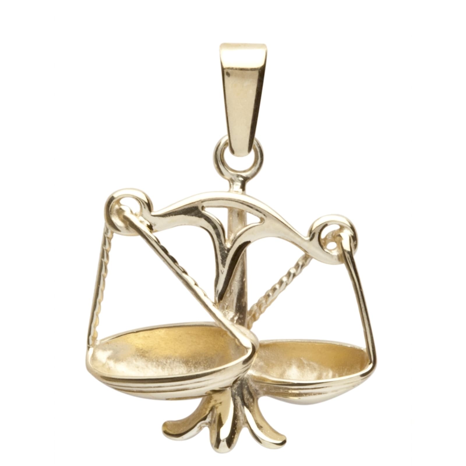 Kettenanhänger OSTSEE-SCHMUCK "- Tierkreiszeichen Waage - Gold 333/000 -" Gr. 25, gold (gold 333, goldfarben, gelb), Schmuckanhänger, Damen, Gelbgold