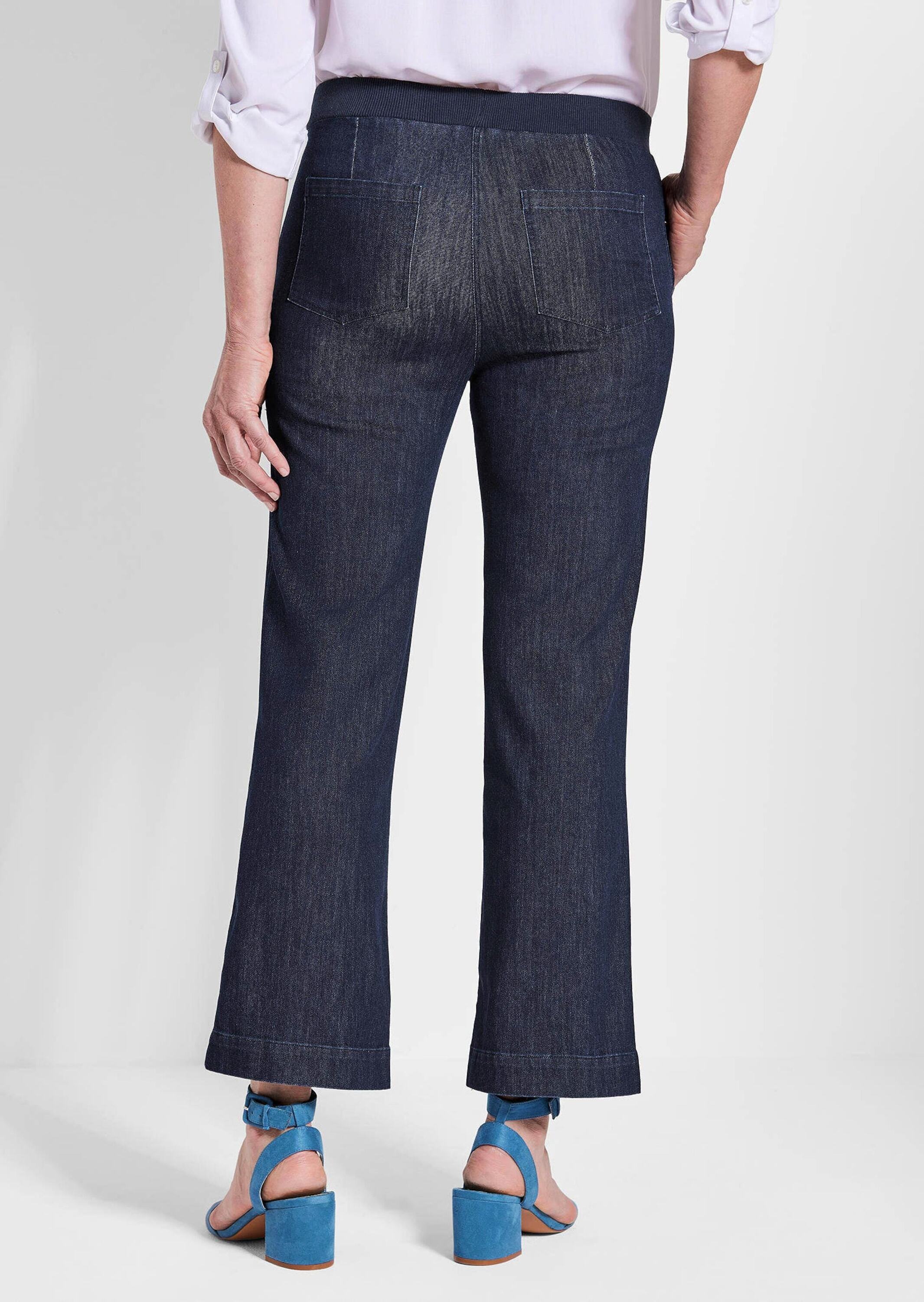 GOLDNER Stoffhose »Kurzgröße Komfortable Denim-Hose VERA mit Stretch«