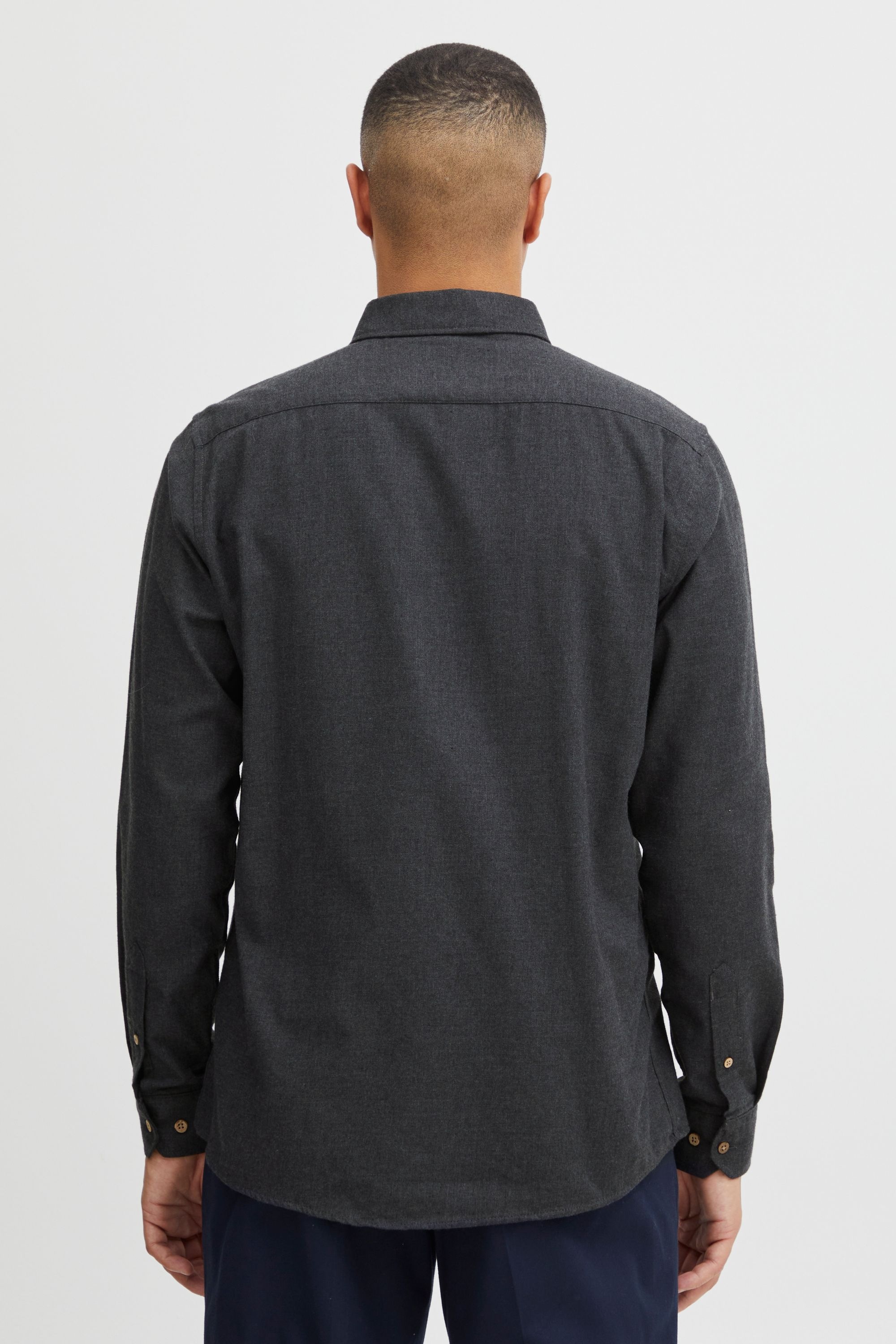 !solid Langarmhemd SOLID "Langarmhemd SDPepe", Herren, Gr. XL, N-Gr, schwarz (true schwarz melange), Obermaterial: 60% Baumwolle CO. 40% Polyester PES., Hemden 3