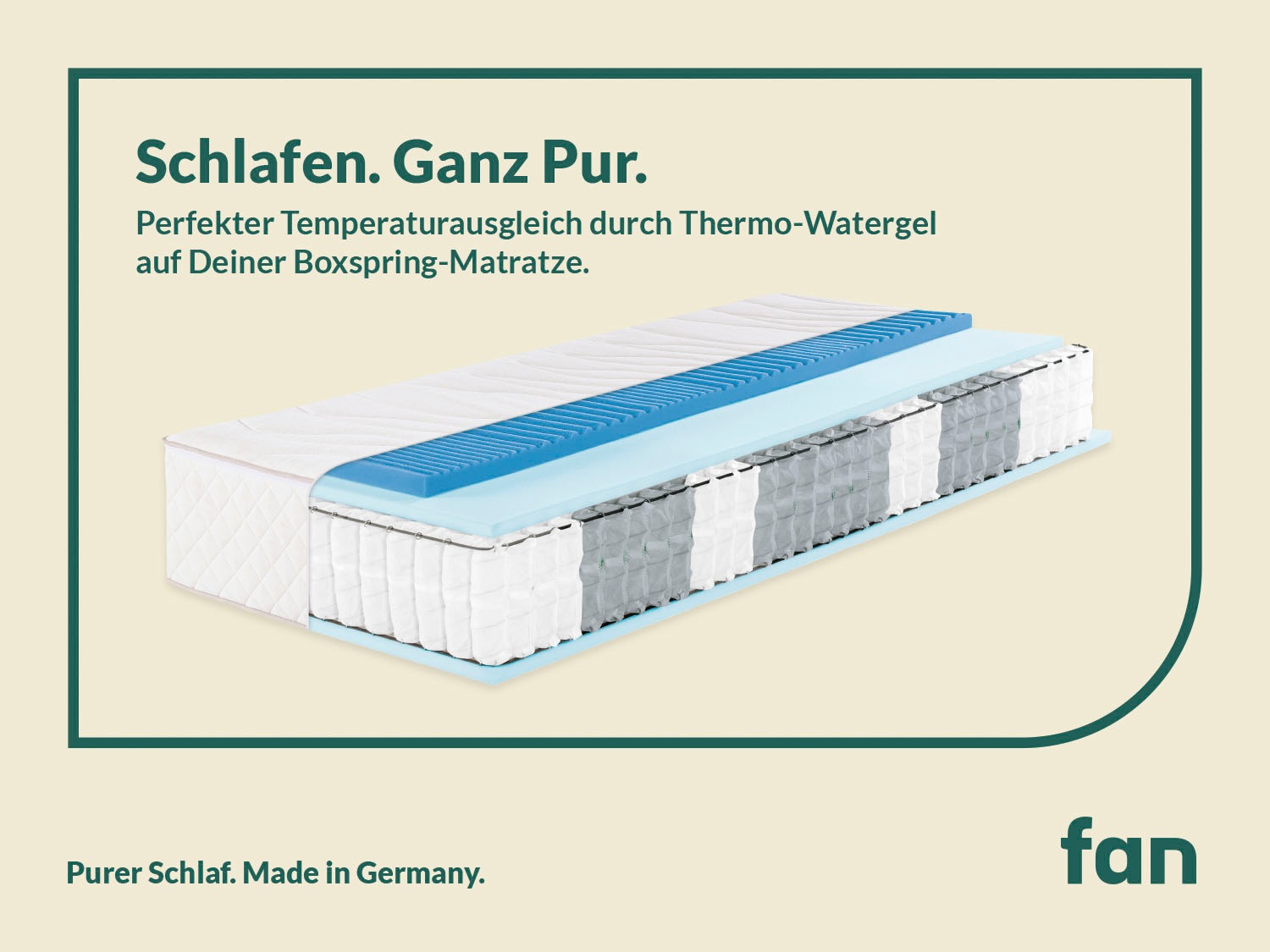 fan Taschenfederkernmatratze "fan Boxspringmatratze m. Thermogelauflage", 3 günstig online kaufen