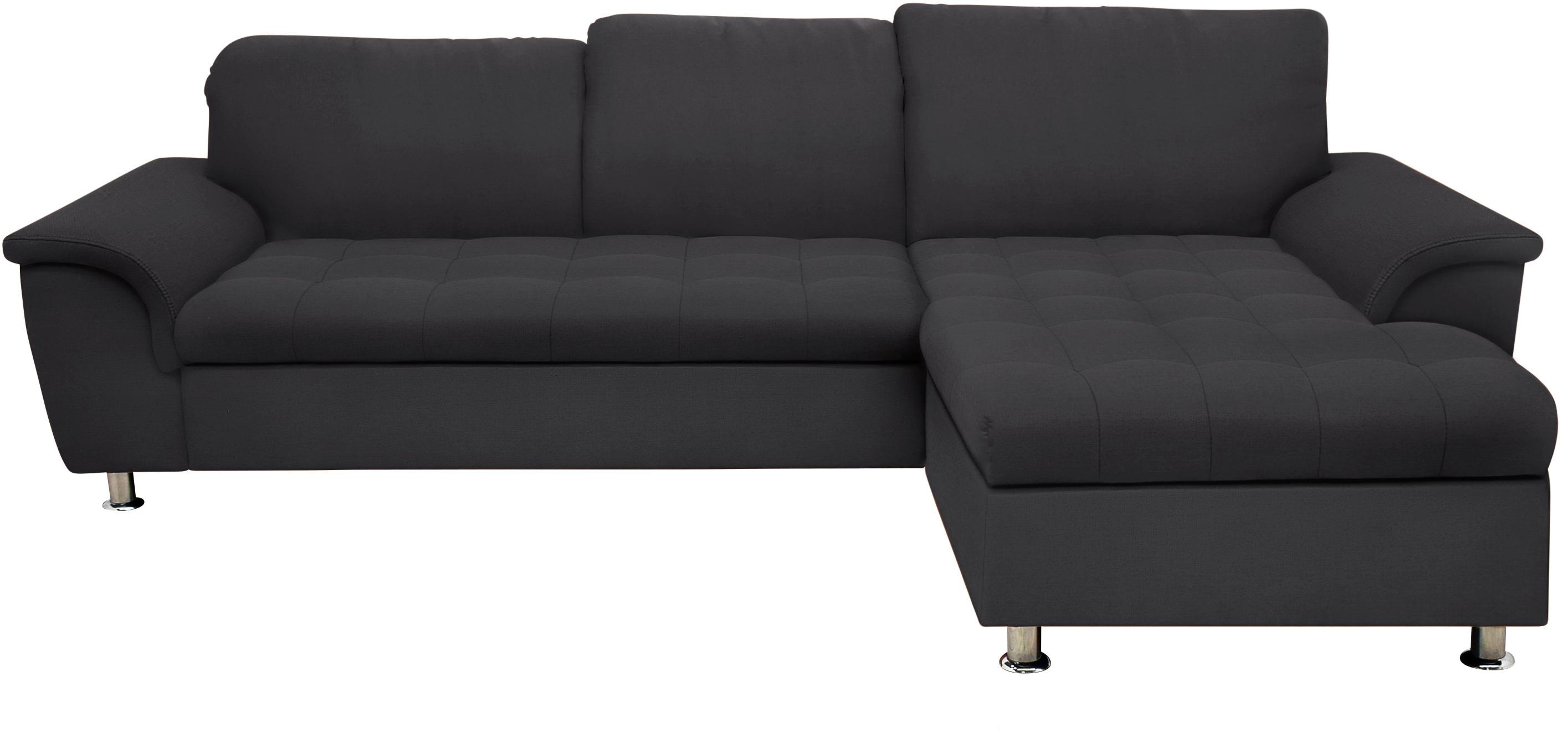 DOMO collection Ecksofa "FRANZI 278x170x81 cm, Steppung im Sitzbereich, L-Form" wahlweise mit Bettfunktion, Bettkasten und Kopfteilverstellung