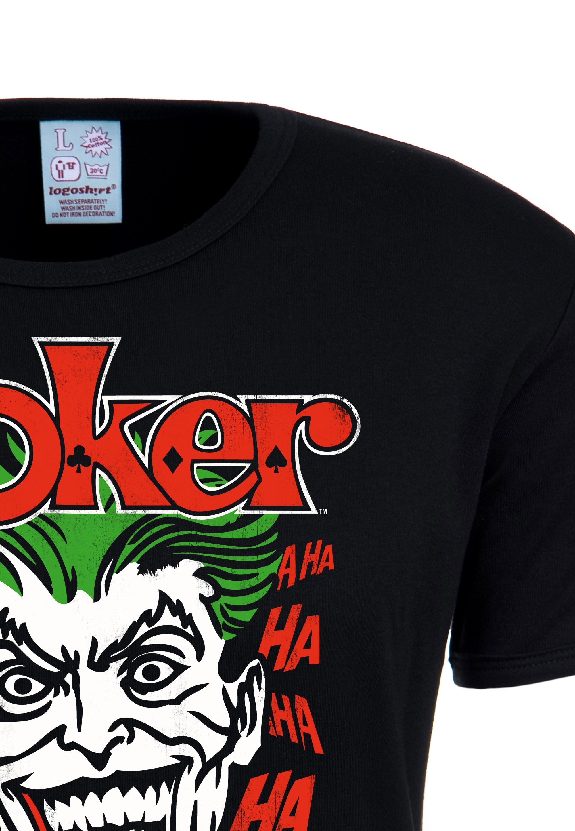 LOGOSHIRT T-Shirt »The Joker«, mit lizenzierten Originaldesign