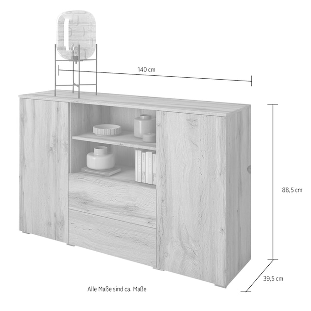 INOSIGN | Sideboard BAUR cm 140 Breite »Paris«,