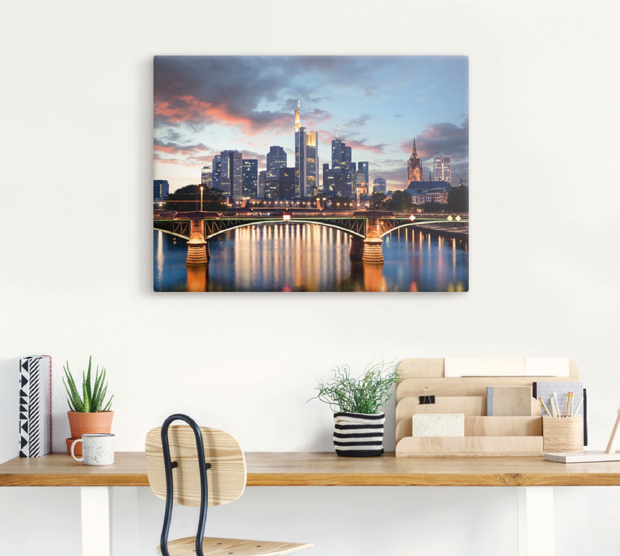 Artland Wandbild »Frankfurt am Main Skyline II«, Deutschland, (1 St.), als Alubild, Outdoorbild, Leinwandbild, Poster in verschied. Größen