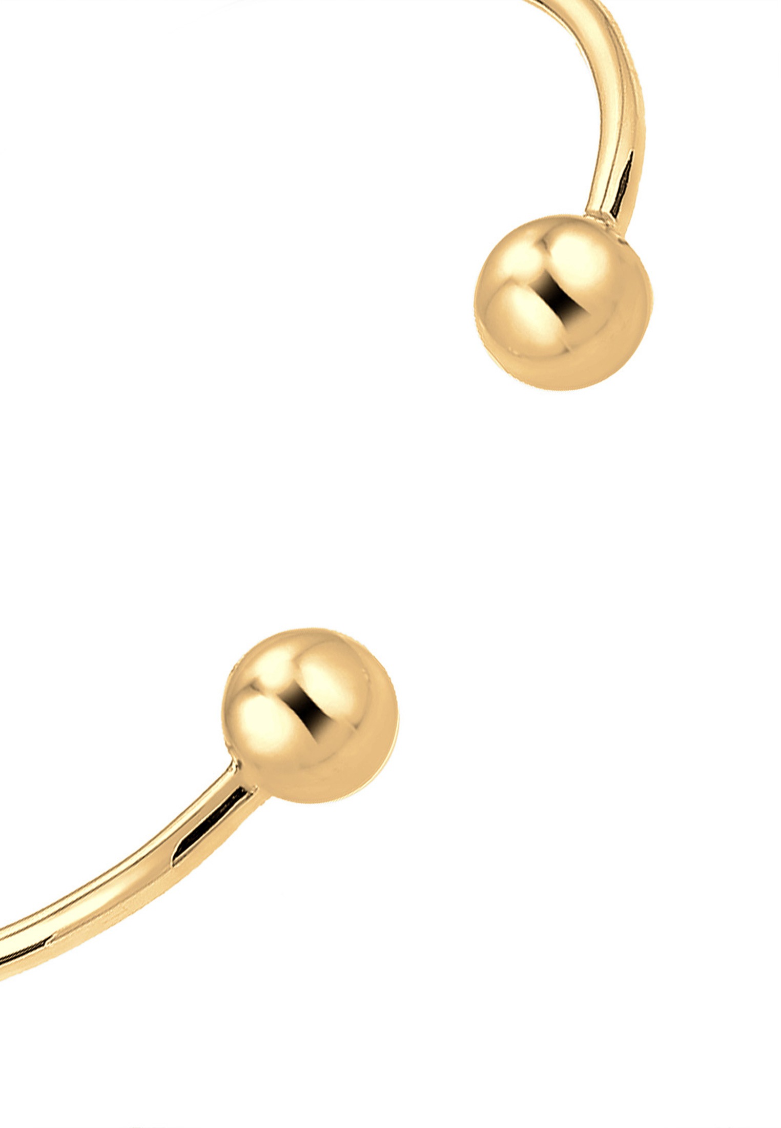 Armreif ELLI "Elli Armband Kugel Ball Geo Bangle Basic 925 Sterling Silber", gold, Armbänder, Damen, 16cm, ohne Stein, Silber 925 (Sterlingsilber), Armreif 2