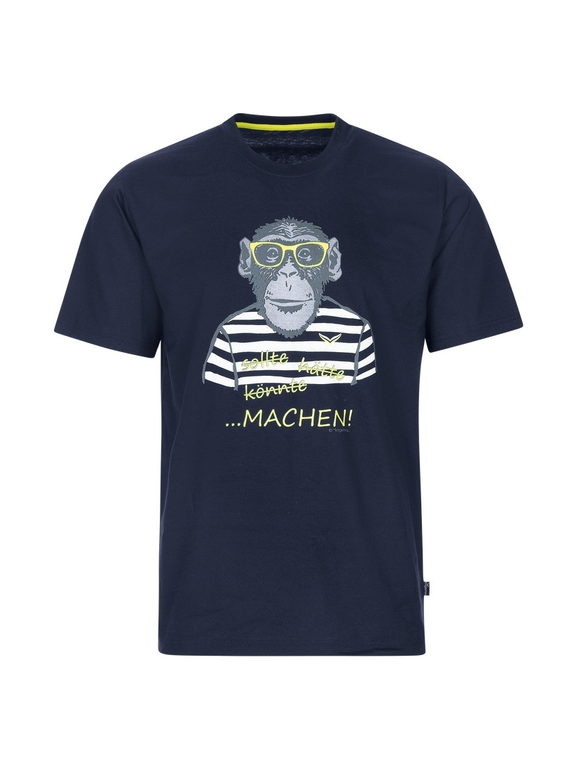 Trigema T-Shirt »TRIGEMA T-Shirt mit großem Affen-Aufdruck«, (1 tlg.)