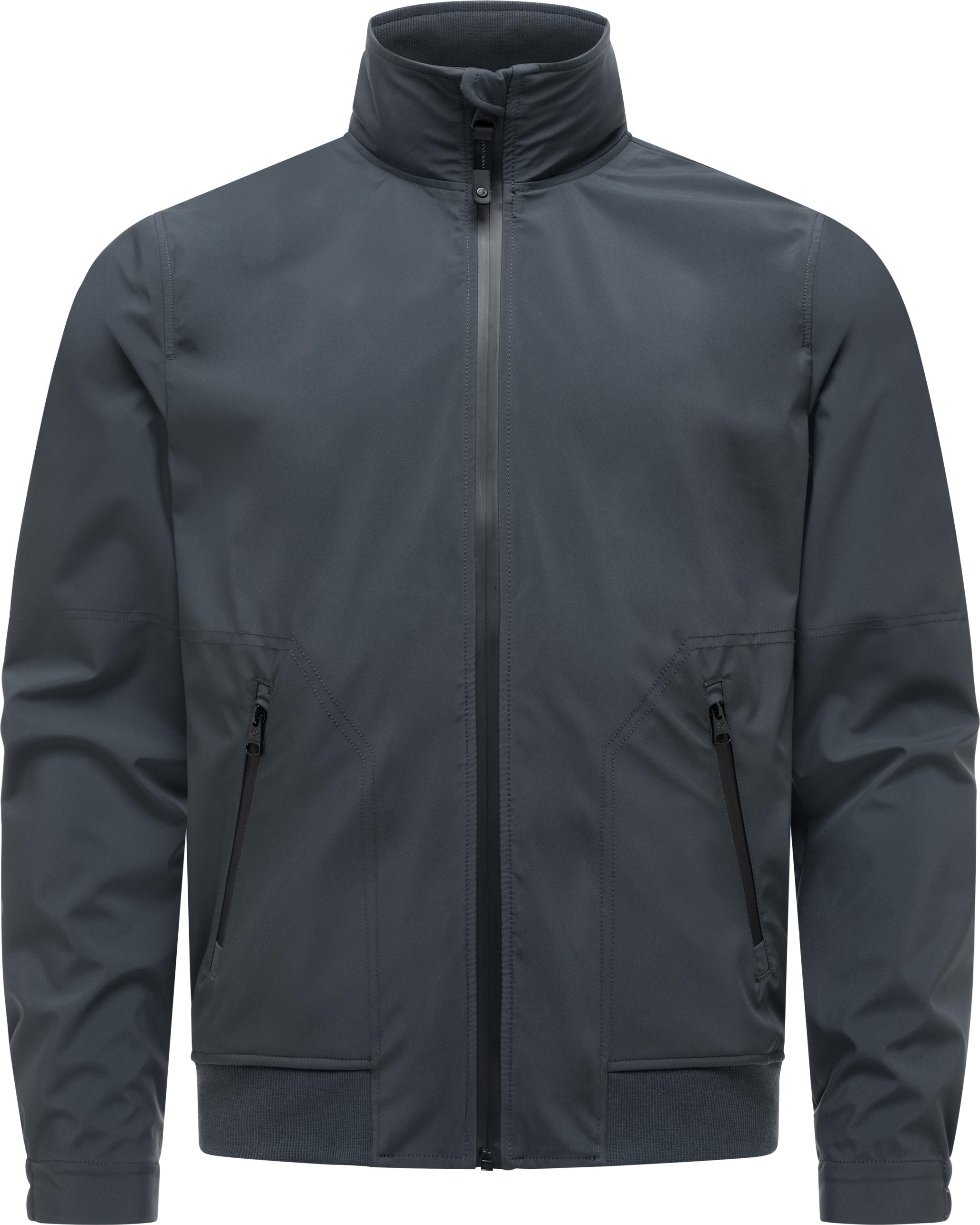 Ragwear Outdoorjacke "Collwie" ohne Kapuze wasserdichte Herren Übergangsjacke mit hohem Kragen