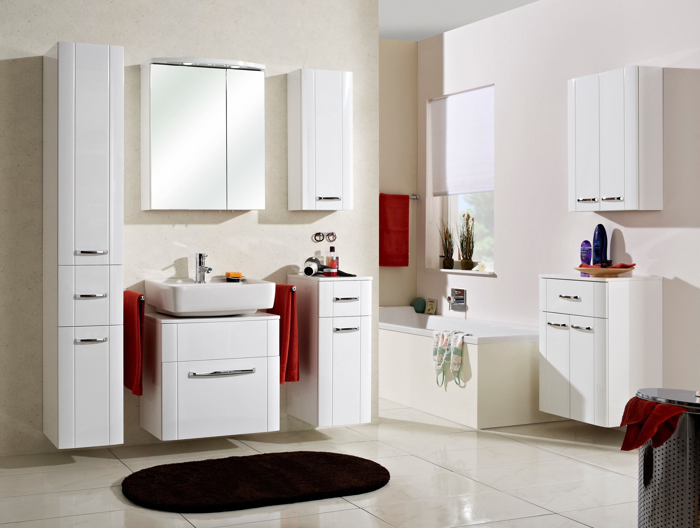 Saphir Hängeschrank "Serie 3006 Badschrank 50cm, 2 Türen, 2 Glaseinlegeböde günstig online kaufen