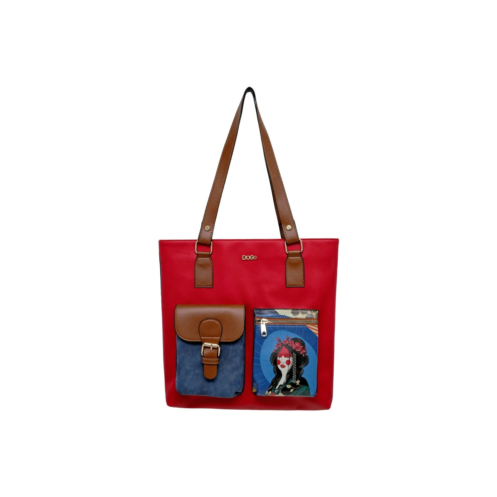 Umhängetasche »Damen Multi Pocket Bag Bring Your Colours to Life Vegan Damen Ha«, Vegan