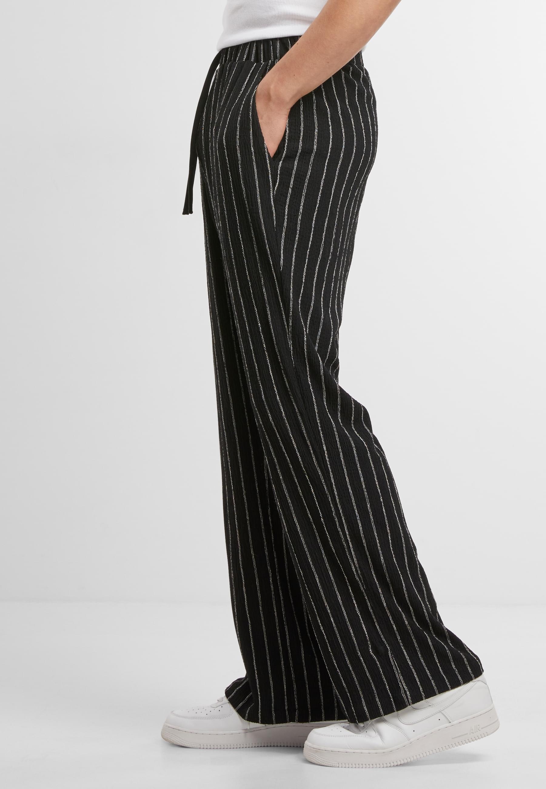 URBAN CLASSICS Stoffhose »Urban Classics Striped Crinkle Resort Pants«, (1 tlg.)