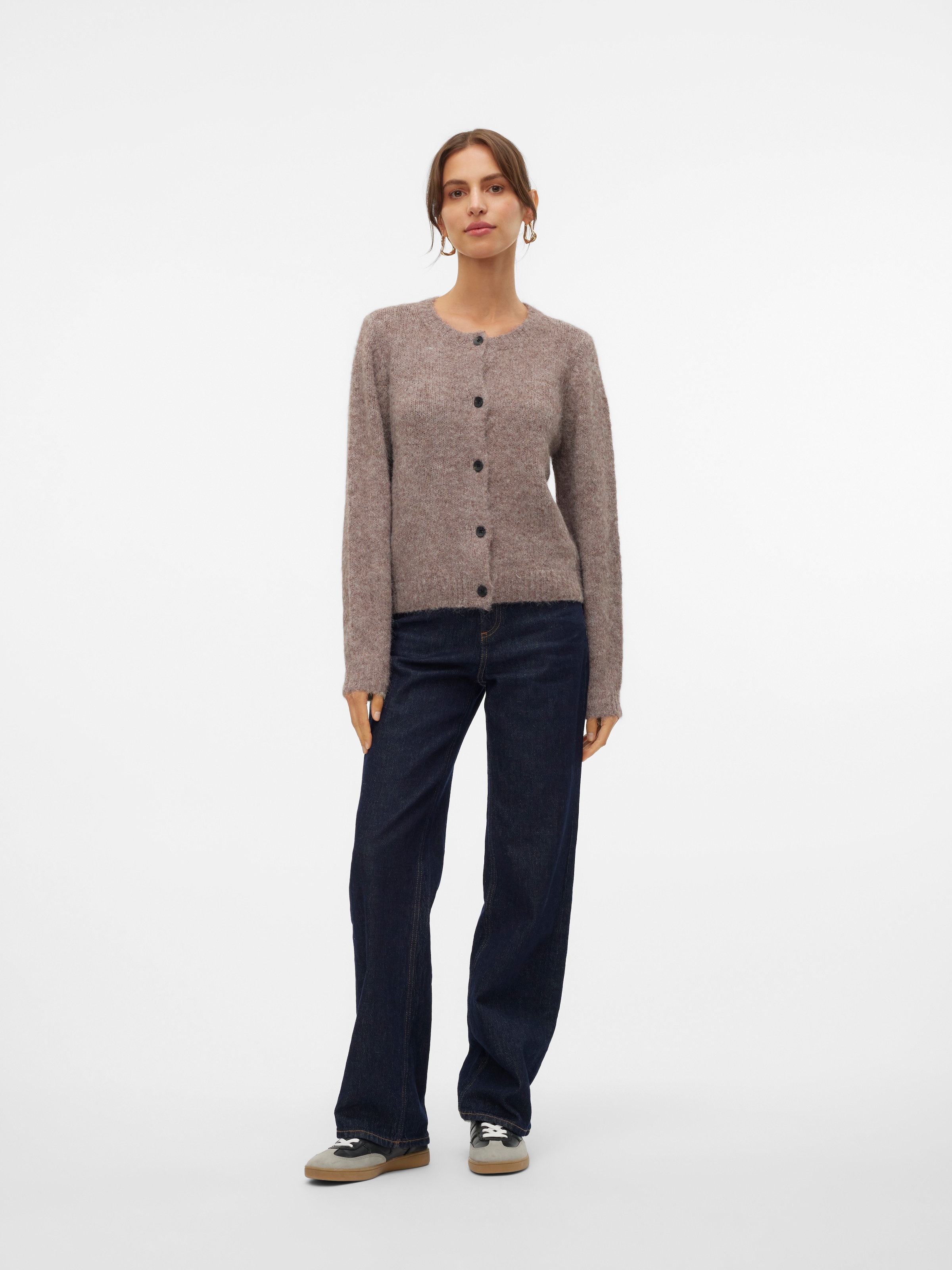 Vero Moda Strickjacke »VMNOVAH LS O-NECK BUTTON CARDI GA NOOS«