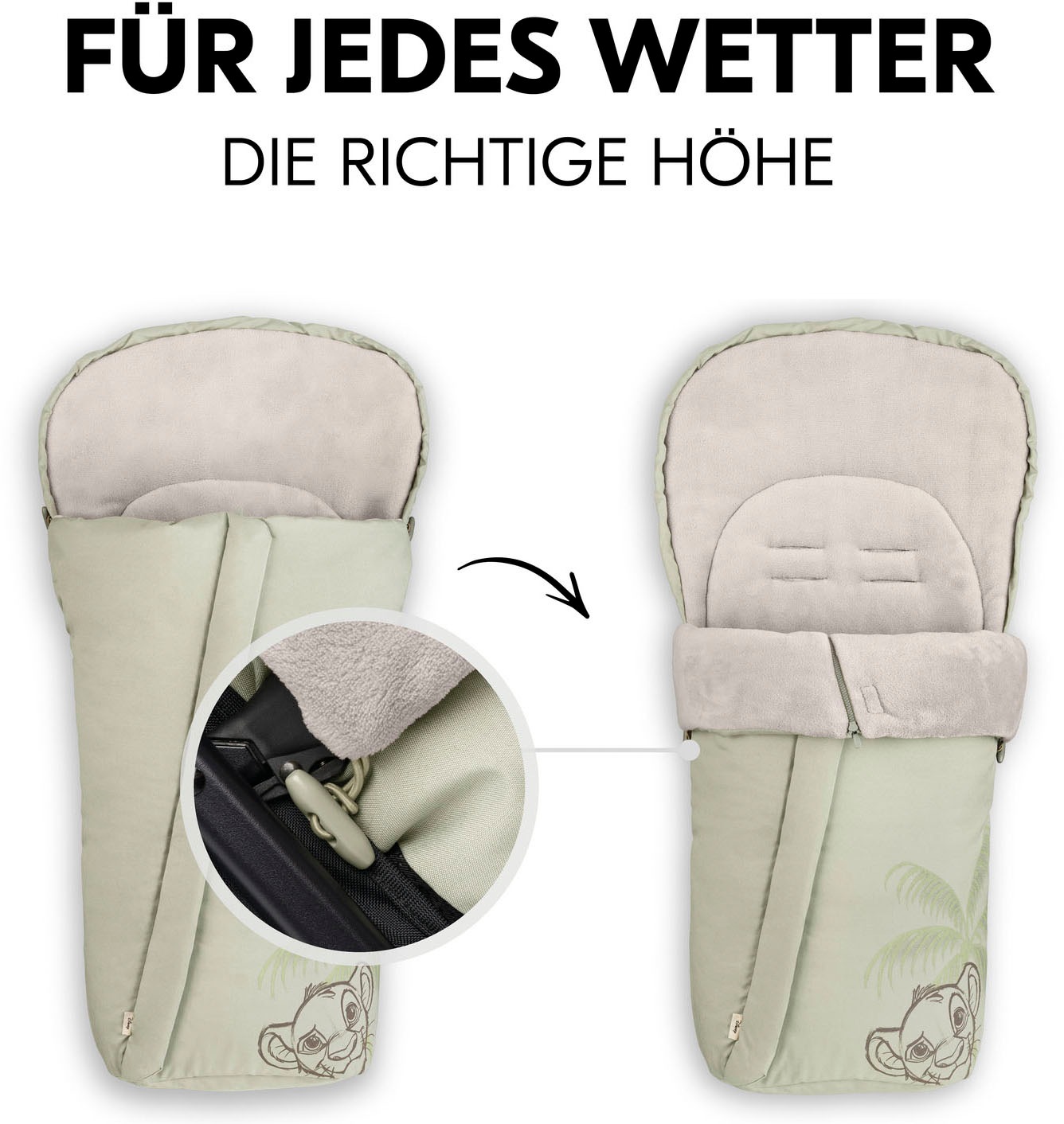 Hauck Fußsack »Pushchair Footmuff, Simba olive«