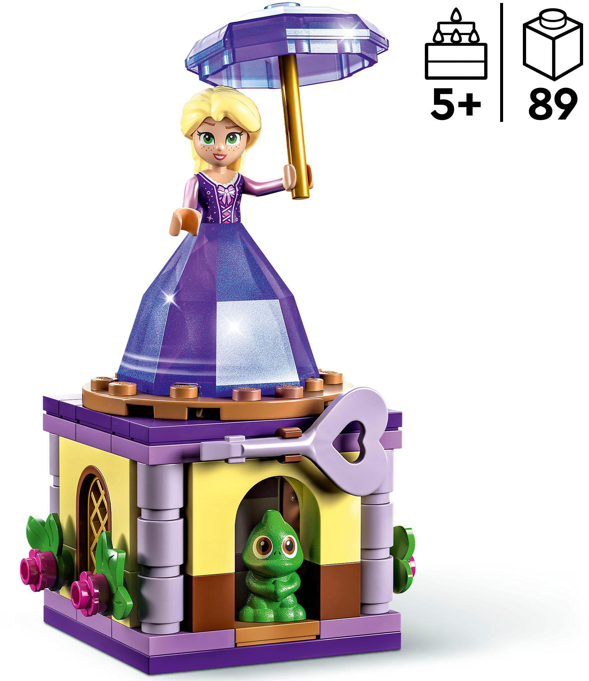 LEGO® Konstruktionsspielsteine »Rapunzel-Spieluhr (43214), LEGO® Disney«, (89 St.), Made in Europe