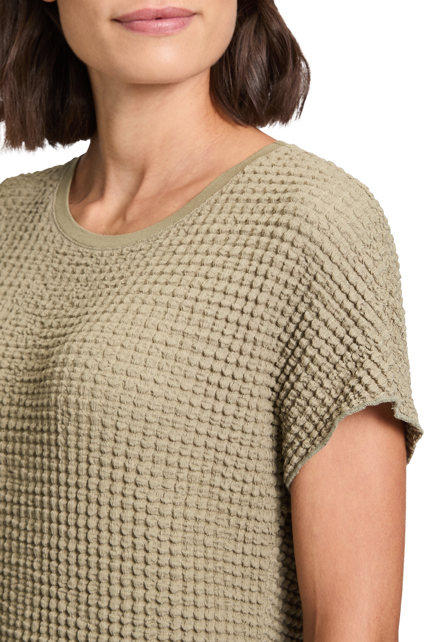 Betty Barclay Kurzarmshirt »Betty Barclay Strukturshirt mit U-Boot-Ausschnitt«, (1 tlg.), Material
