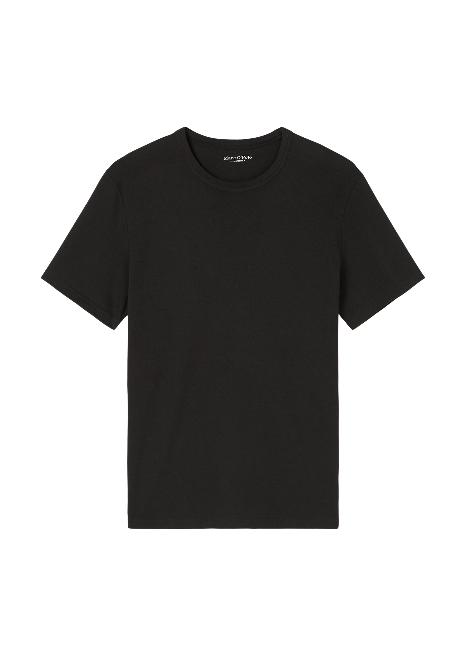 T-Shirt MARC O'POLO "aus hochwertiger Bio-Baumwolle", Herren, Gr. S, schwarz, Obermaterial: 100% Baumwolle, unifarben, Basic, Basic, Rundhals, normaler Saum, Shirts T-Shirt