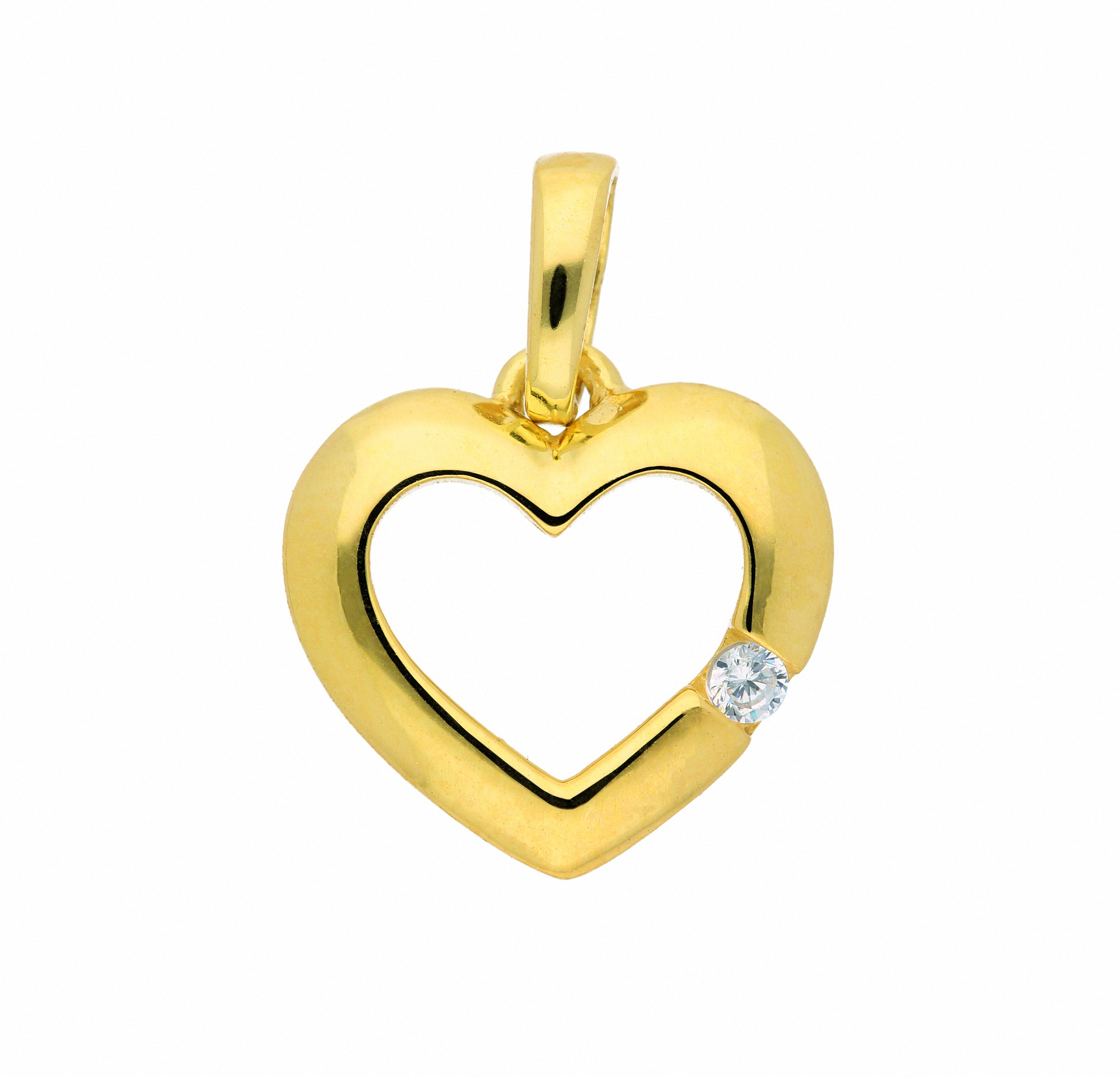 Adelia´s Kettenanhänger »Damen Goldschmuck 333 Gold Anhänger Herz mit  Zirkonia«, Goldschmuck für Damen kaufen | BAUR | Kettenanhänger