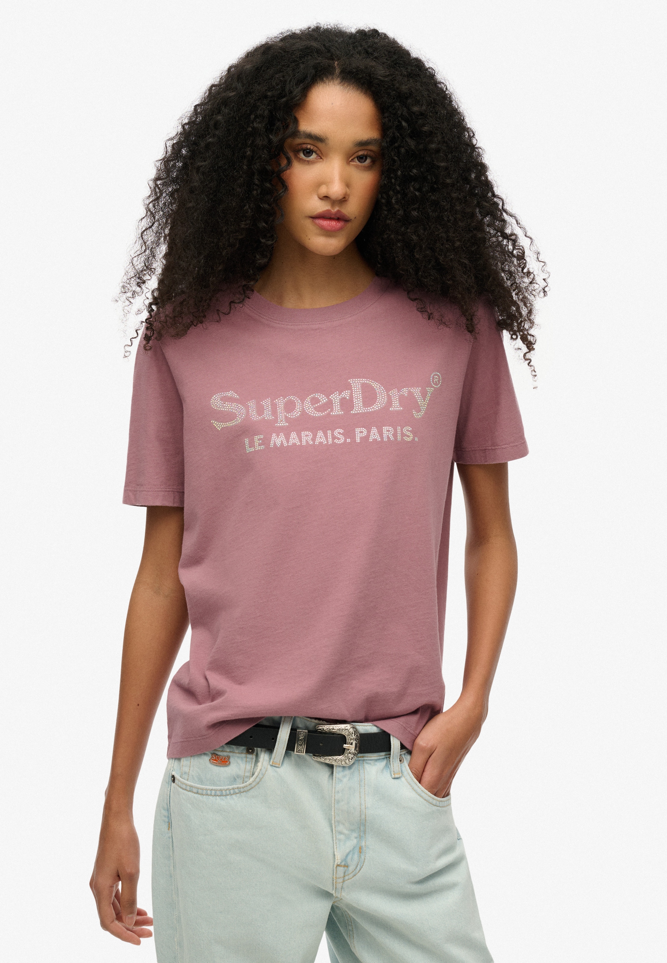 Superdry Kurzarmshirt "VENUE METALLIC RELAXED TEE" günstig online kaufen