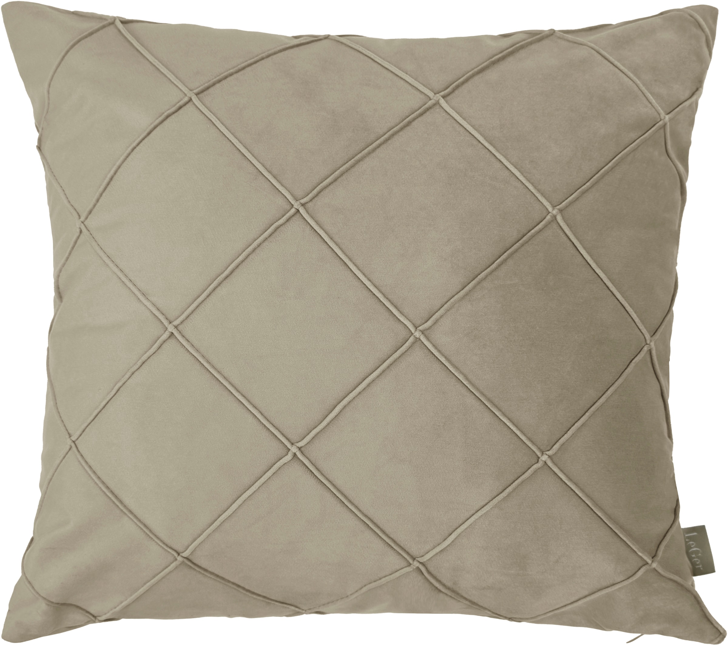 LeGer Home by Lena Gercke Dekokissen "Samt Ladina Mit Biesen" Kissenhülle o günstig online kaufen