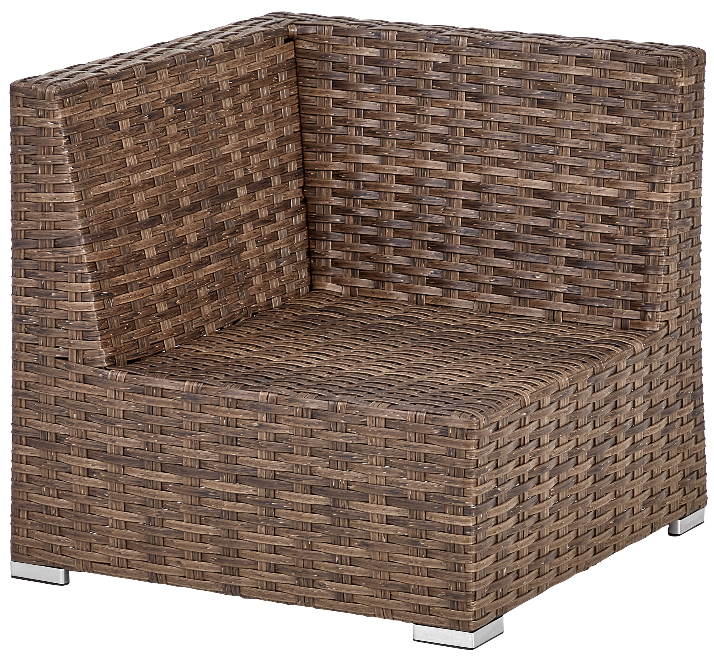 4 Sofa,2x KONIFERA Polyrattan), (Set, Alu, Tisch Auflagen Sessel,1x tlg., »Los Hocker, 2er | 140x70x68, inkl. 1x BAUR Angeles«, Gartenlounge-Set