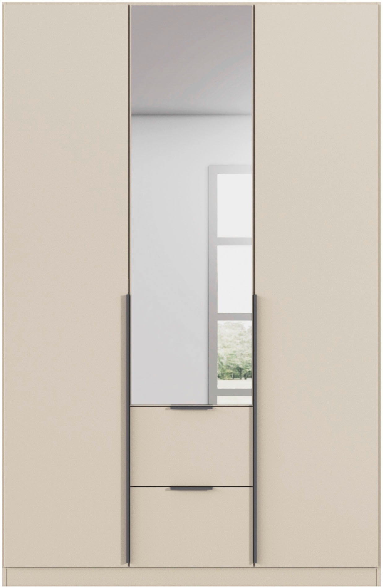 rauch Drehtürenschrank »Kleiderschrank Schrank Garderobe AGORDO mit Dekor- oder Hochglanzfront«, (in zwei Griff-Farben mit Dekor- oder Hochglanzfront), mit Außenschubkästen, in 6 Breiten und 2 Höhen MADE IN GERMANY