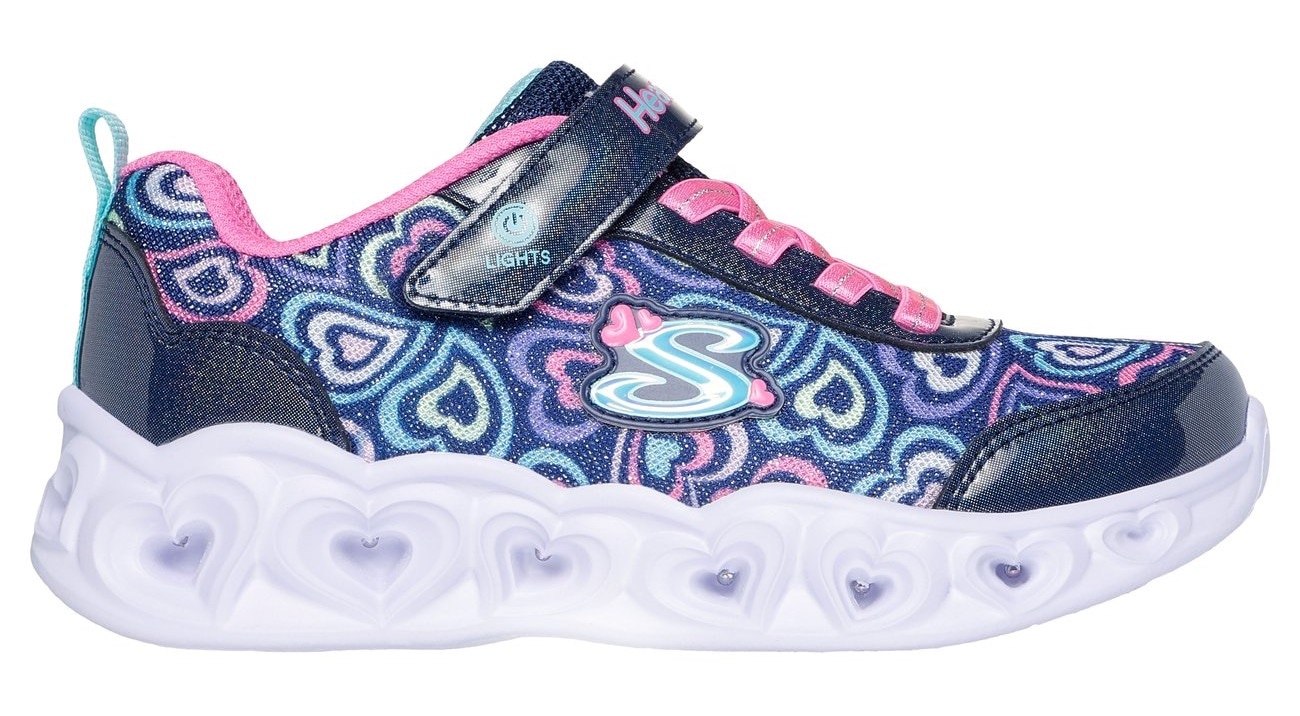 Skechers Sneaker »HEART LIGHTS«, Blinkschuh mit Herz-Laufsohle, Größenschablone zum Download