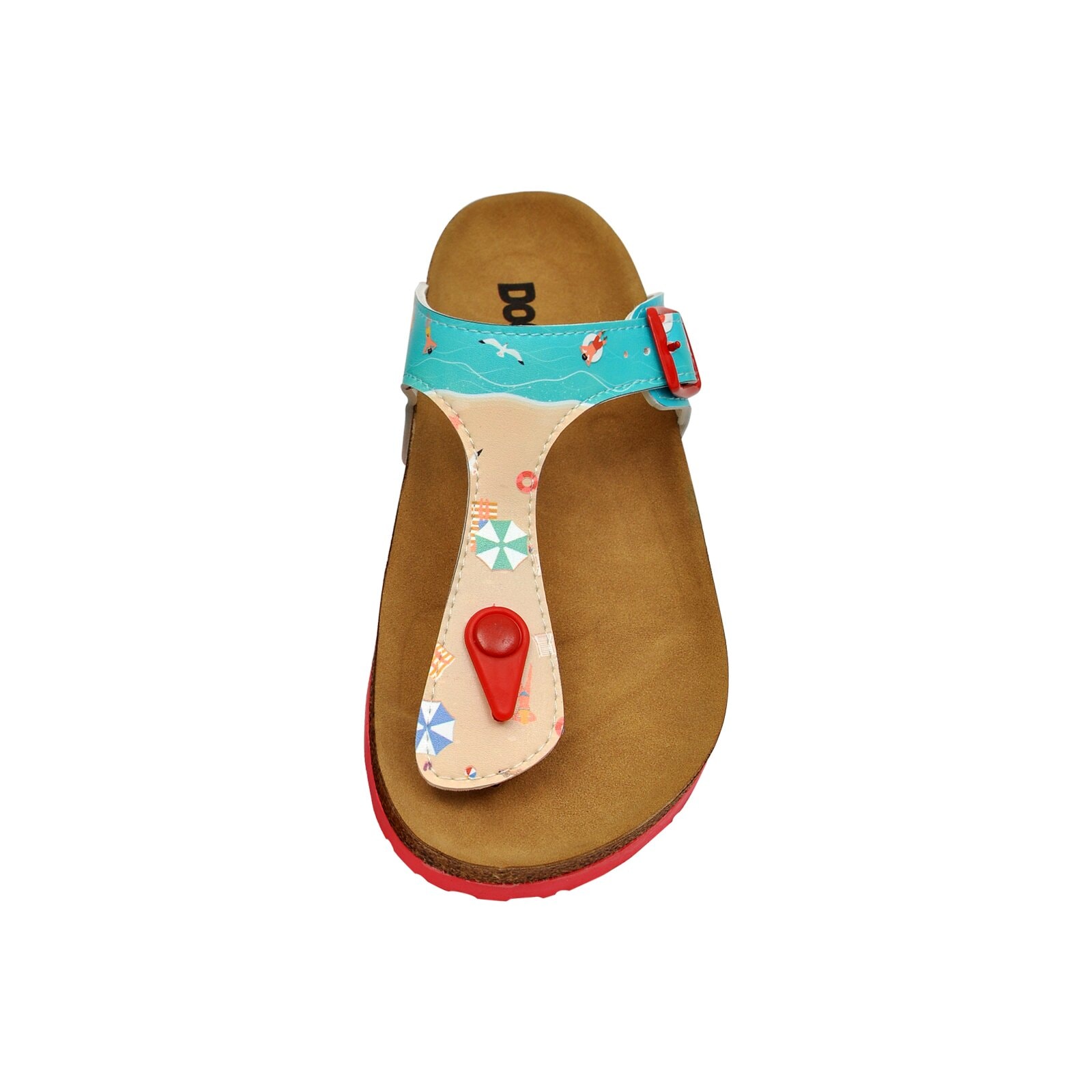 DOGO Zehentrenner »Lila Zehentrenner Yabara With Fish Damen Sandalen«, Vegan