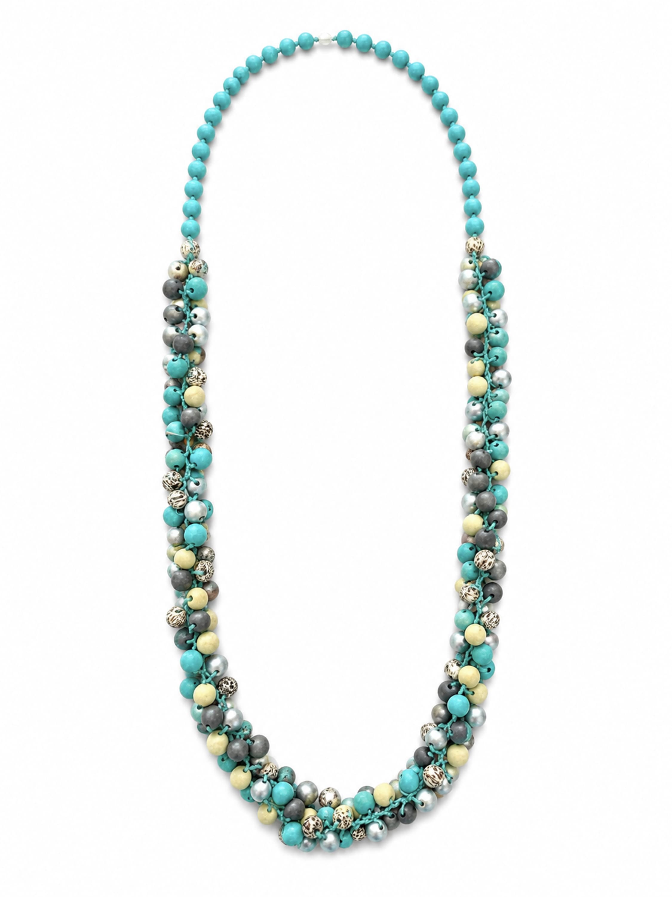 COLLEZIONE ALESSANDRO Lange Kette »Calypso« lange Holzkette mit farbigen Perlen