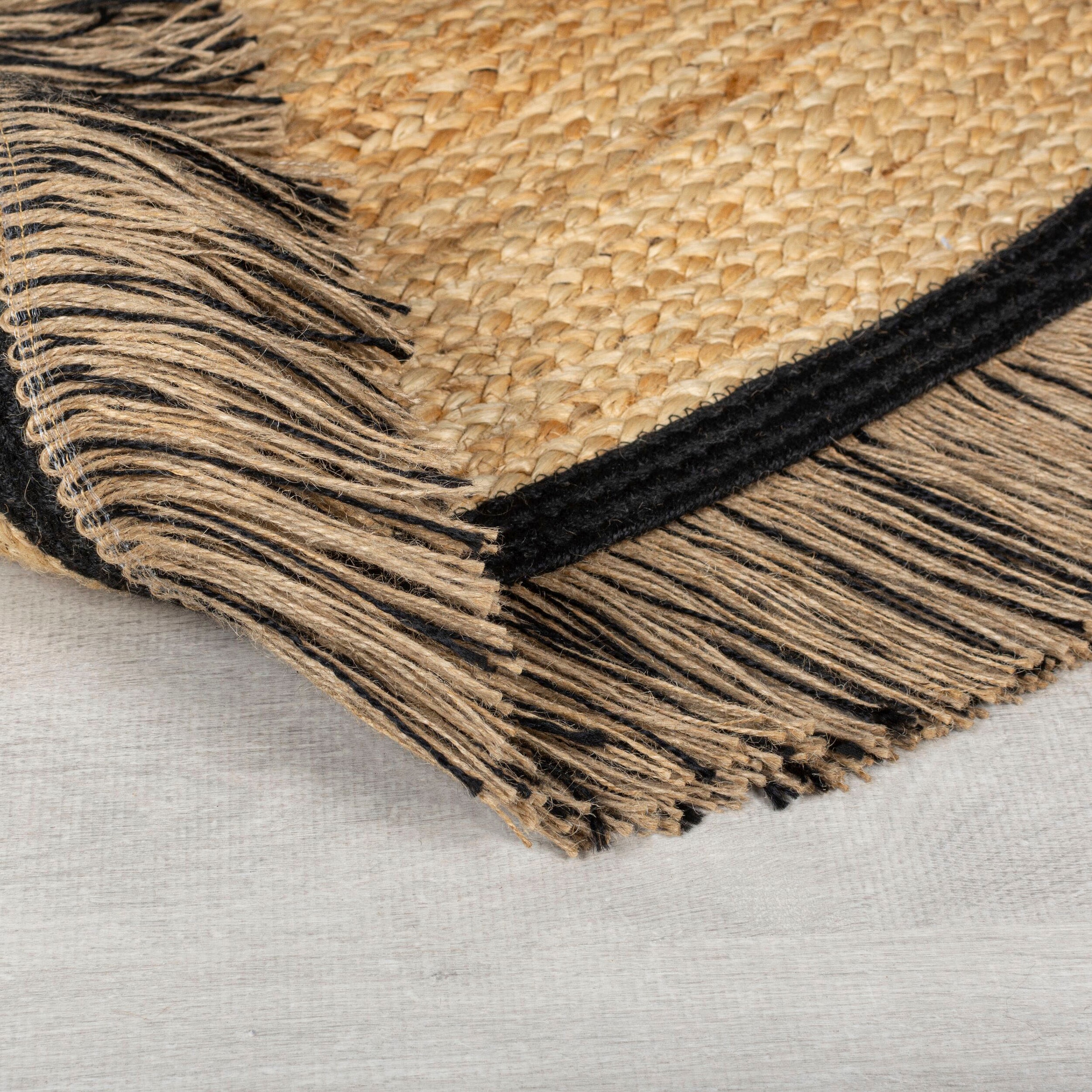 FLAIR RUGS Teppich »KAHANA«, rund, 2 mm Höhe, Handgemacht