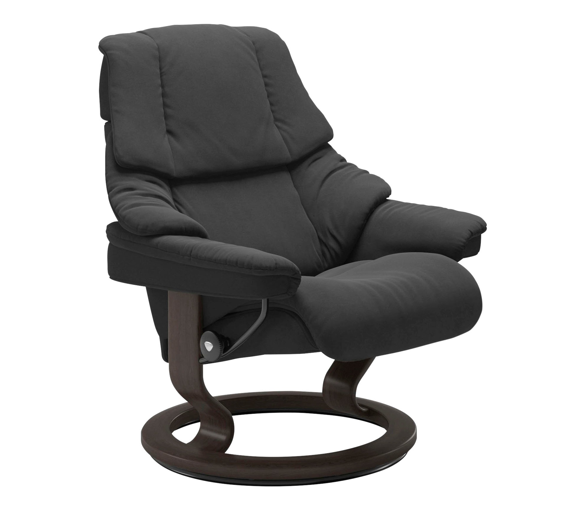 Thumbnail - Stressless Relaxsessel "Reno" Set, Relaxsessel mit Hocker, mit Hocker, mit Classic Base, Größe S, M & L, Gestell Wenge