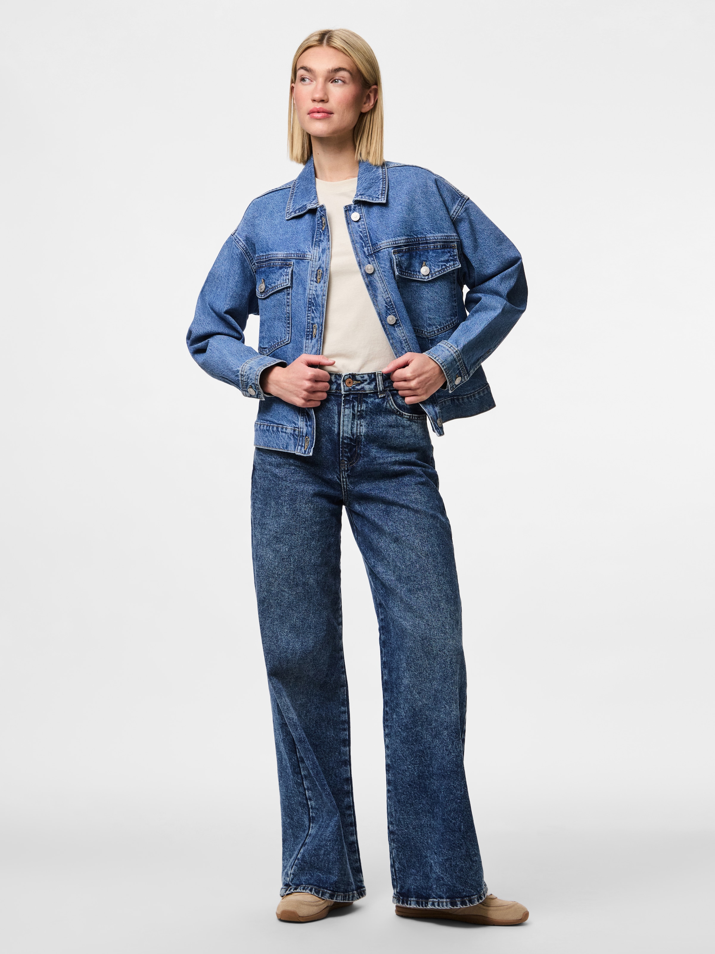 pieces Jeansjacke »PCELMA DENIM JACKET NOOS BC«, ohne Kapuze