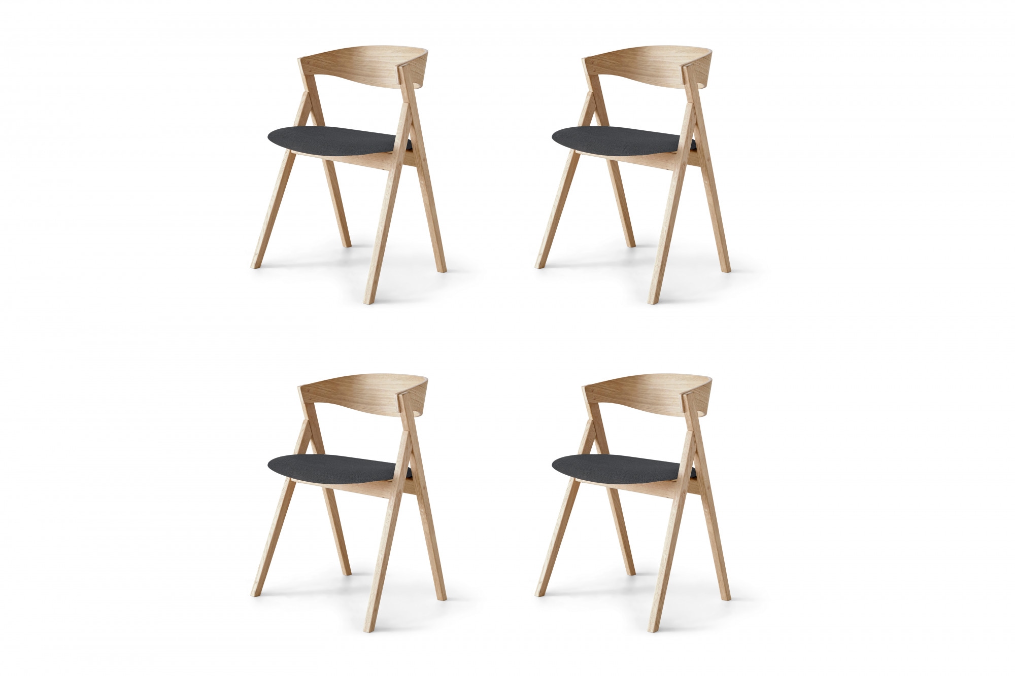 Hammel Furniture Essgruppe »Findahl/Basic by Hammel Single/City«, (Set, 5 tlg.), mit Single Esstisch Ø130 cm inkl. 2 Einlegeplatten und 4 City Stühle