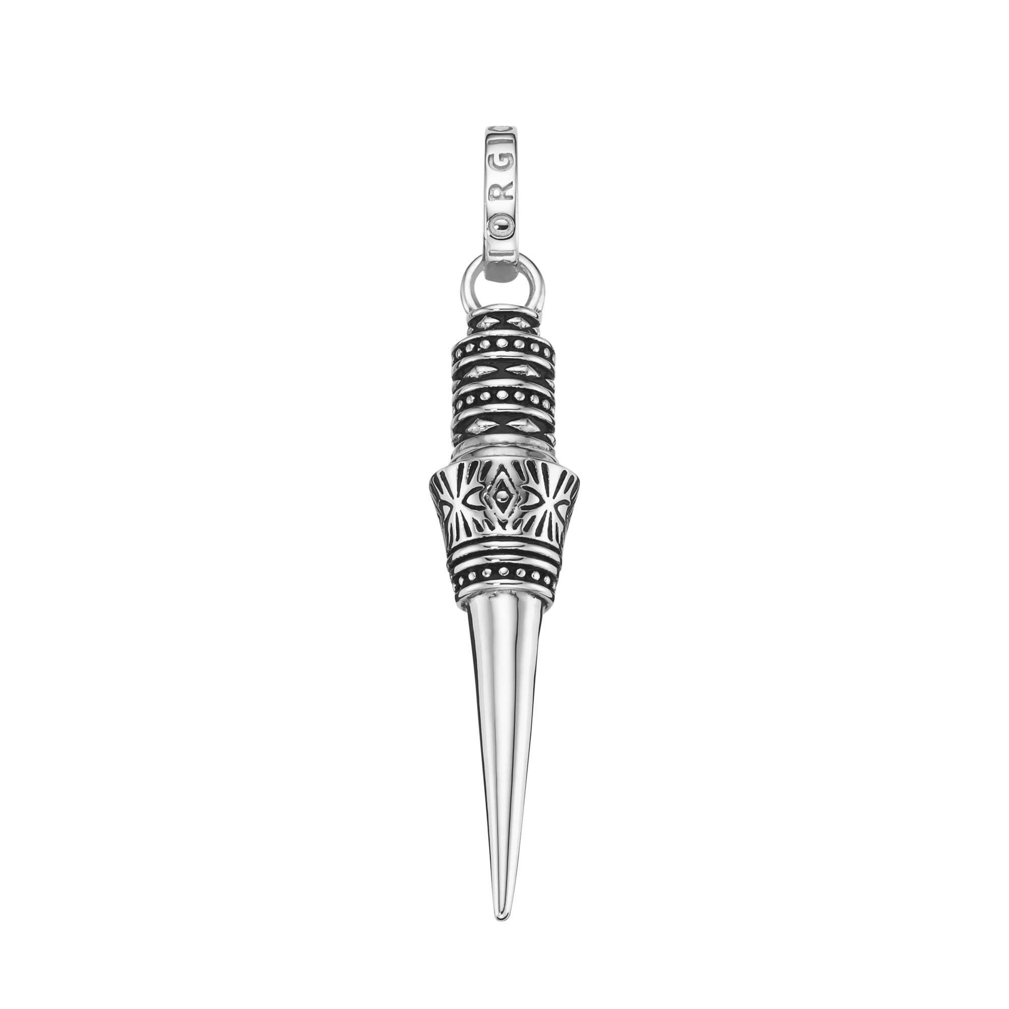 GIORGIO MARTELLO MILANO Kettenanhänger »Pendel mit geschwärzten Ornamenten, Silber 925«