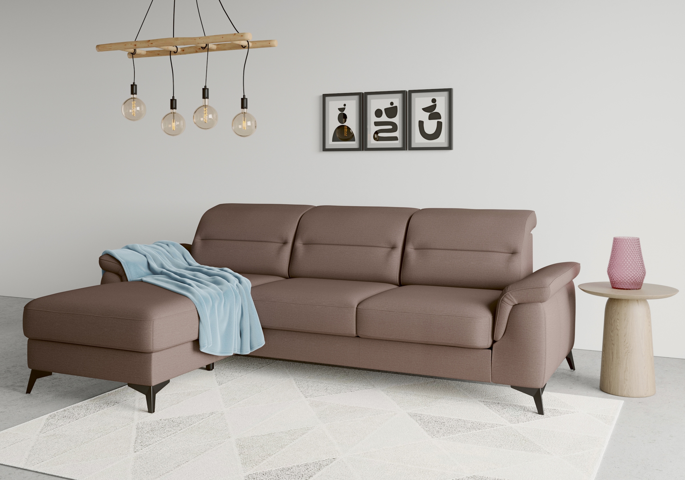 sit&more Ecksofa "Sinatra L-Form" mit Recamiere, optional mit Kopfteilverst günstig online kaufen
