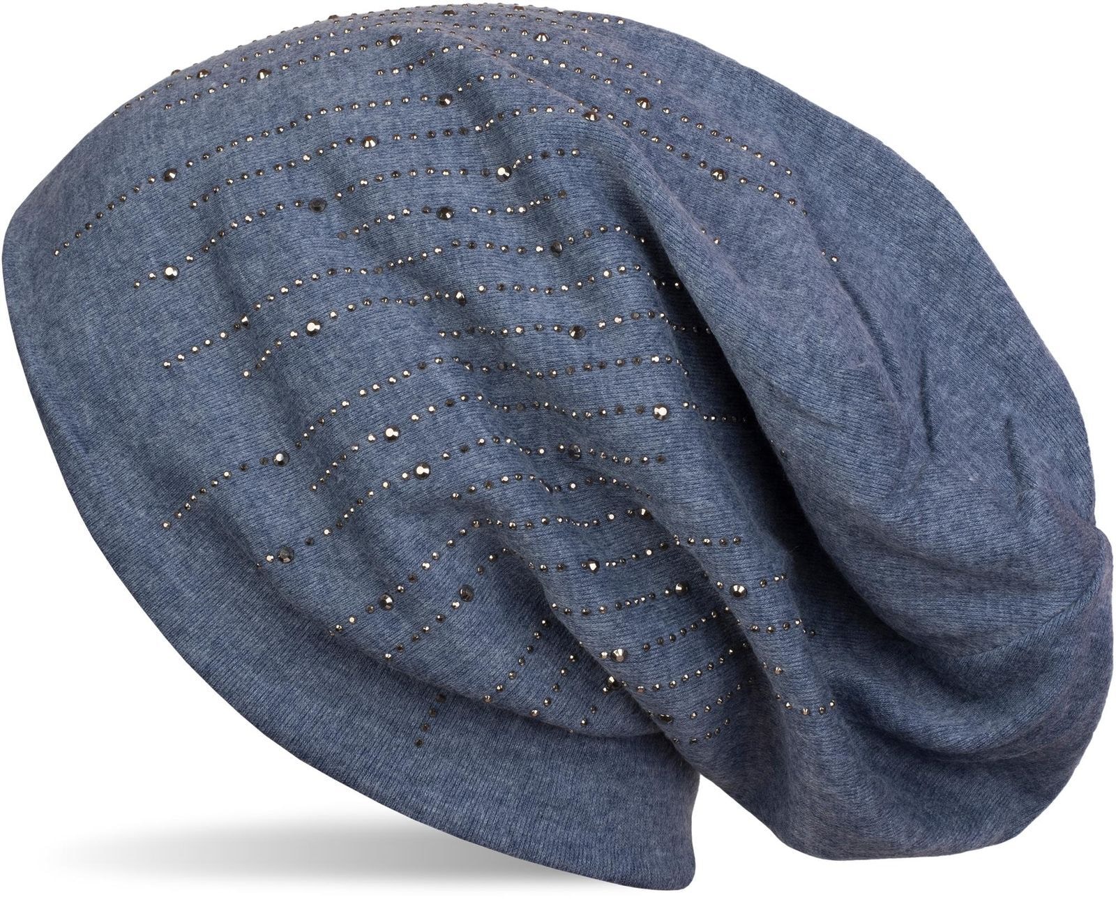 styleBREAKER Beanie "Beanie mit Strass Streifen" 1 Stk.