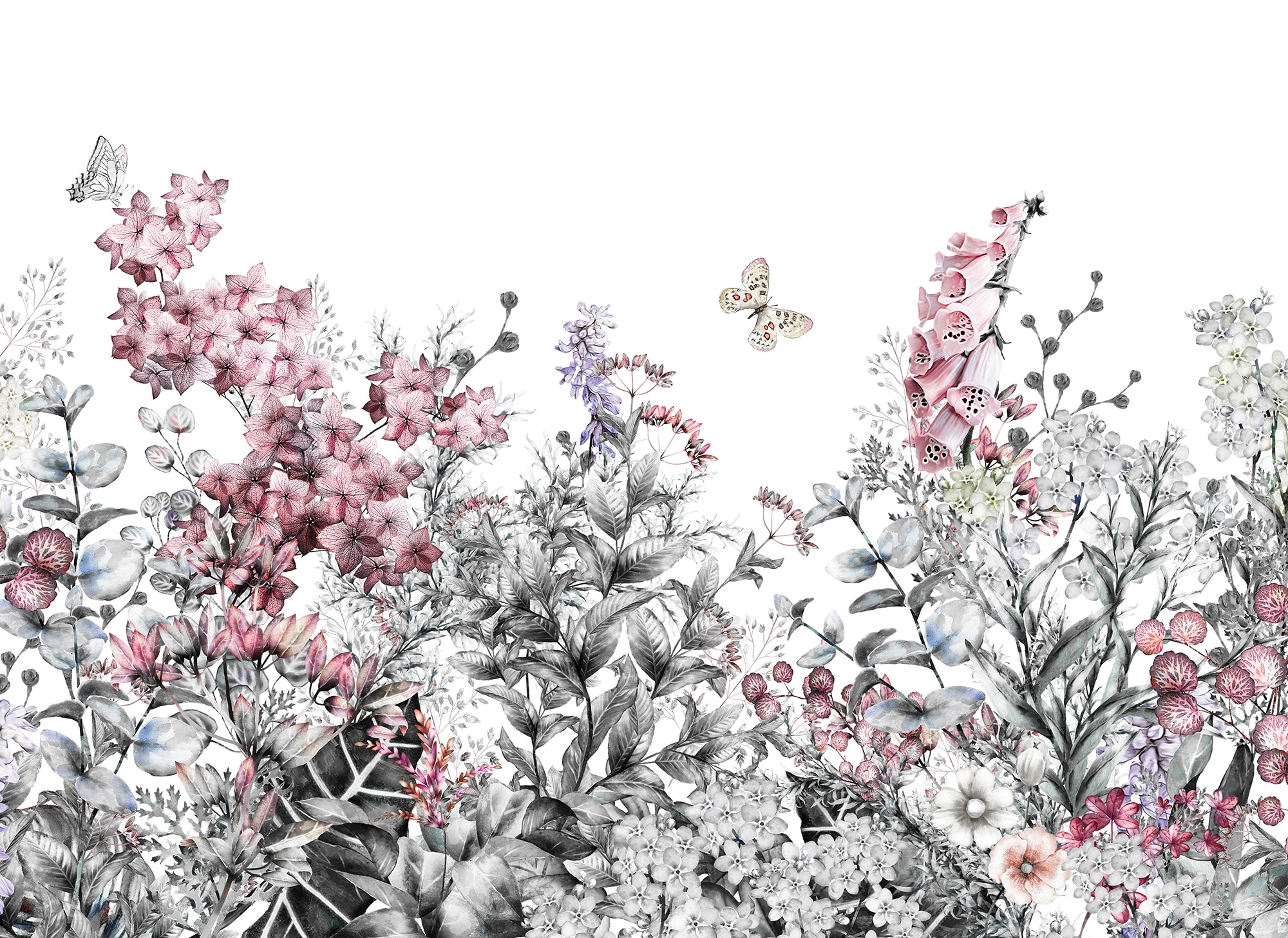 living walls Fototapete "Designwalls Flower Painting" glatt Vlies, Wand, Schräge, Decke