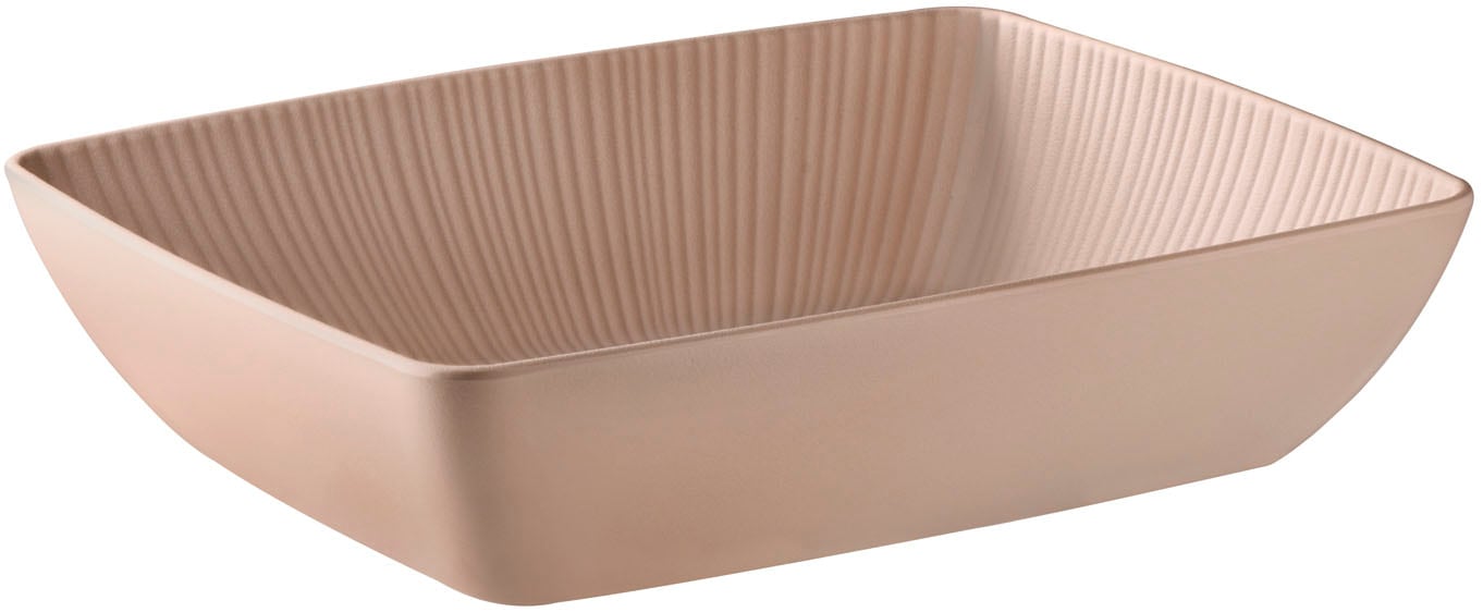 APS Schale "Schüssel "NERO", 3,5 Liter, 32,5 x 26,5 cm, Höhe 7,5 cm", Ø 26,5cm, beige, Schüsseln, aus Melamin